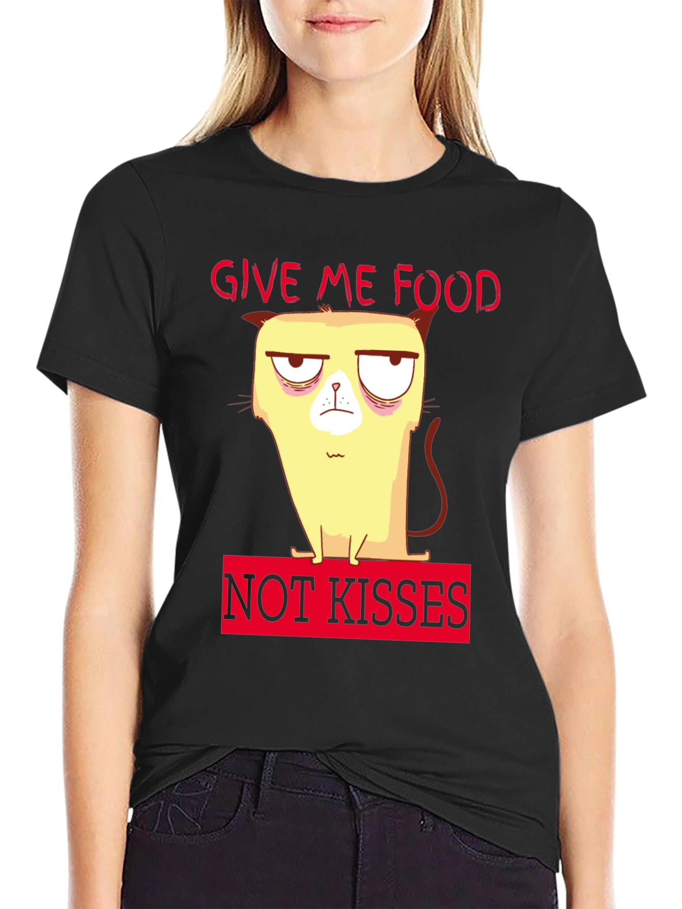 Grumpy Cat Give Me Food Graphic Tee