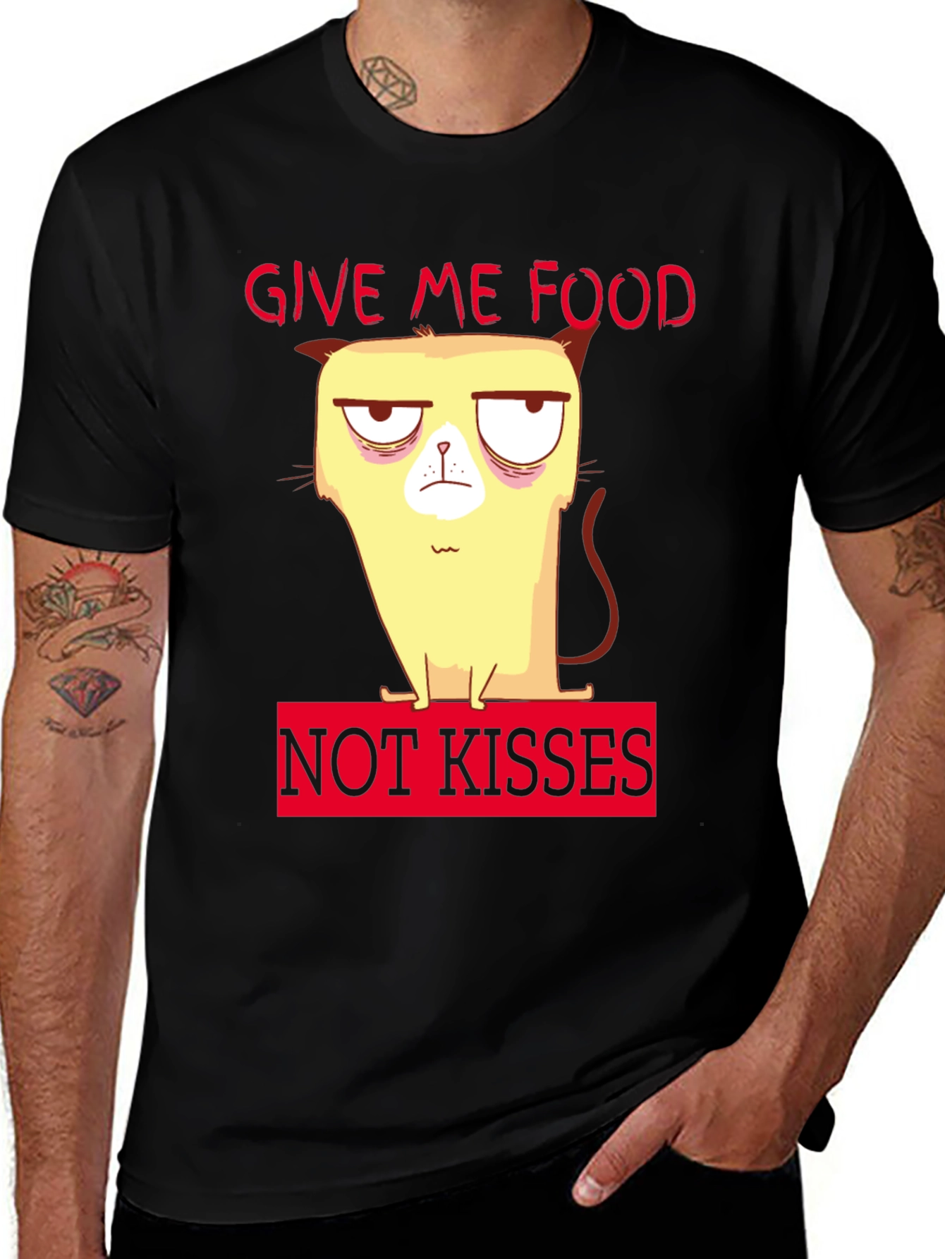 Grumpy Cat Give Me Food Graphic Tee