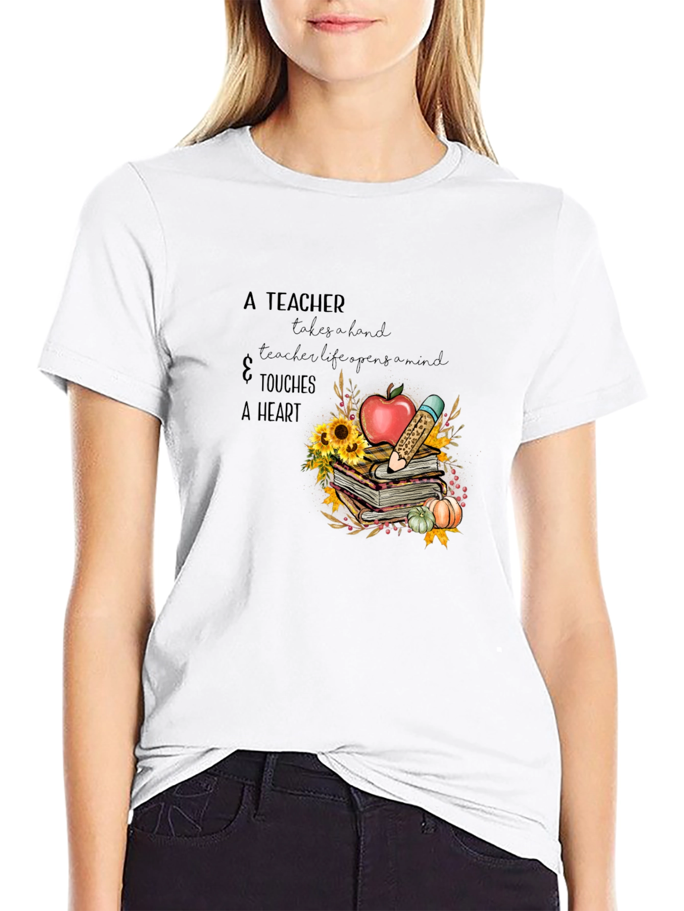 Teachers Heart T-Shirt - Gift for Educators