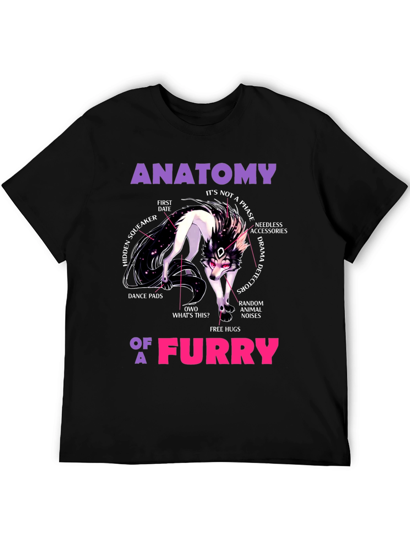 Anatomy of a Furry T-Shirt - Unique Graphic Tee