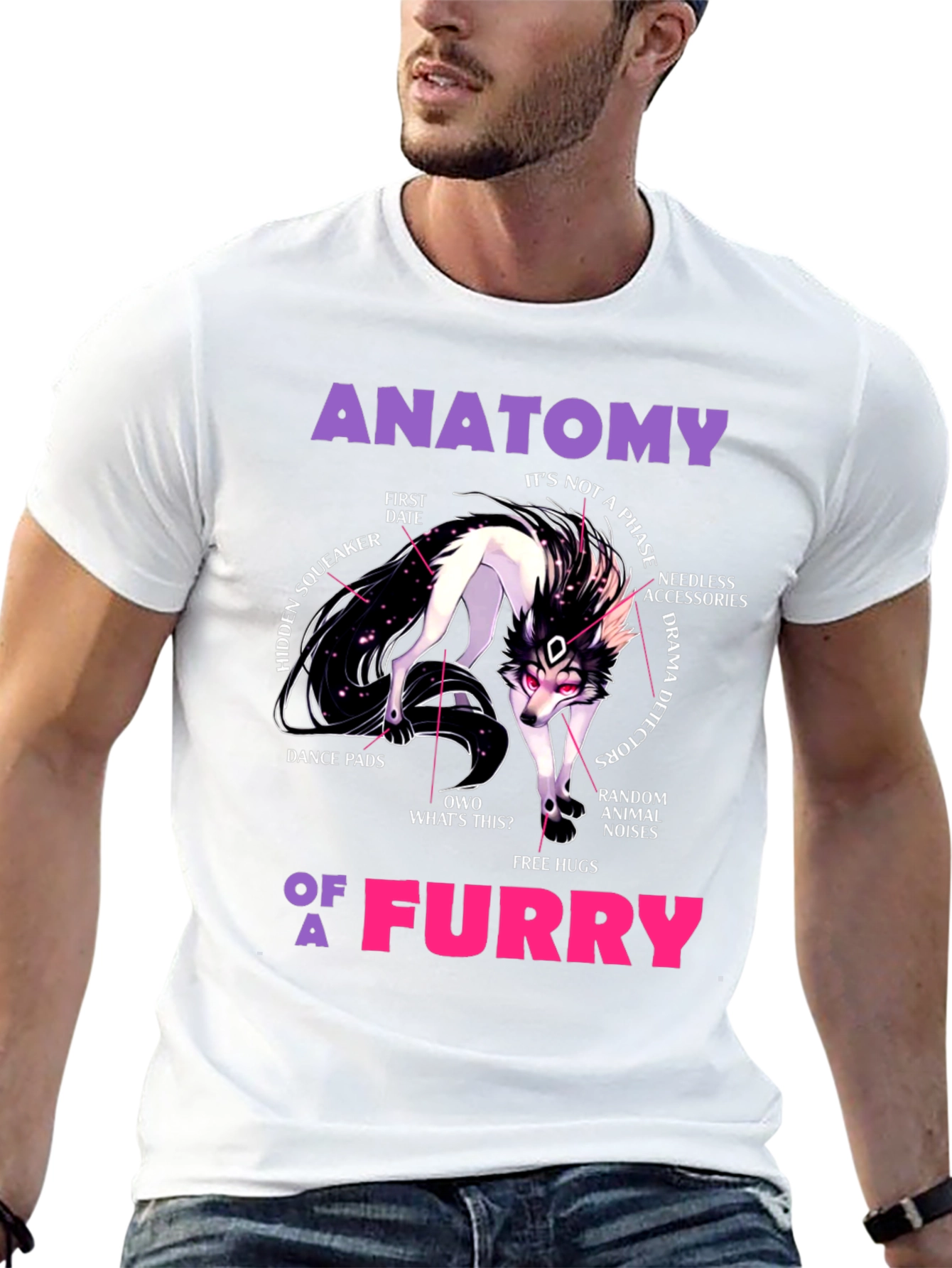 Anatomy of a Furry T-Shirt - Unique Graphic Tee