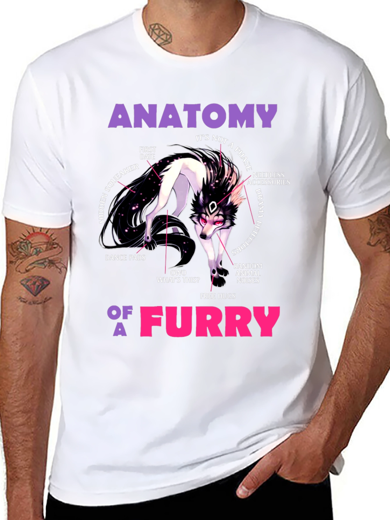 Anatomy of a Furry T-Shirt - Unique Graphic Tee