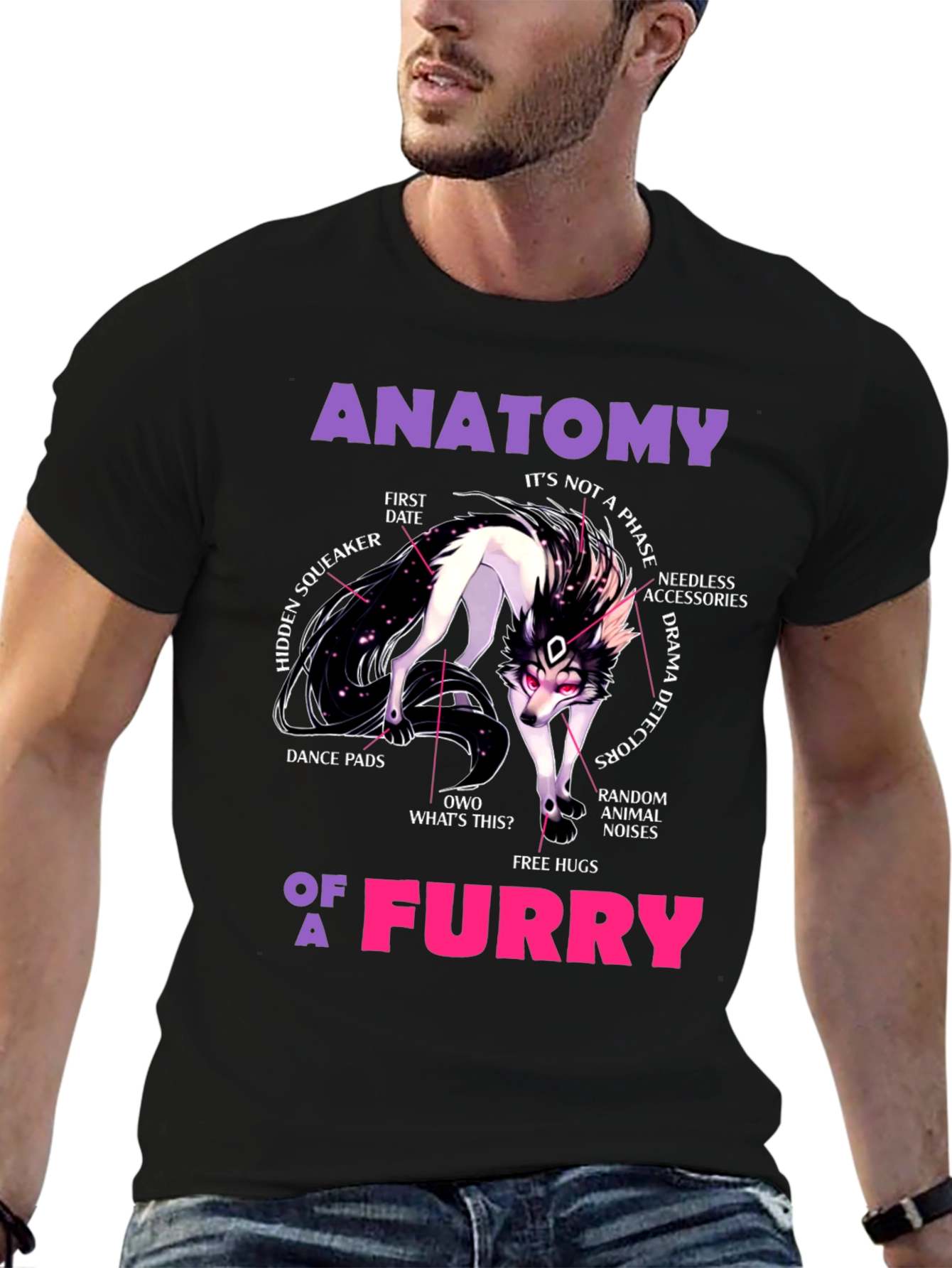 Anatomy of a Furry T-Shirt - Unique Graphic Tee