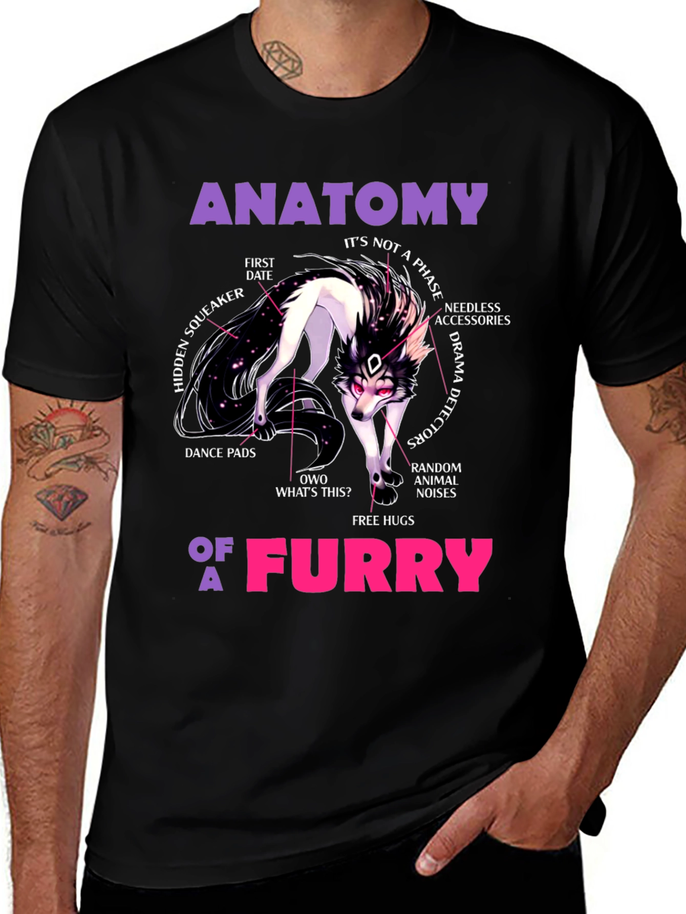 Anatomy of a Furry T-Shirt - Unique Graphic Tee