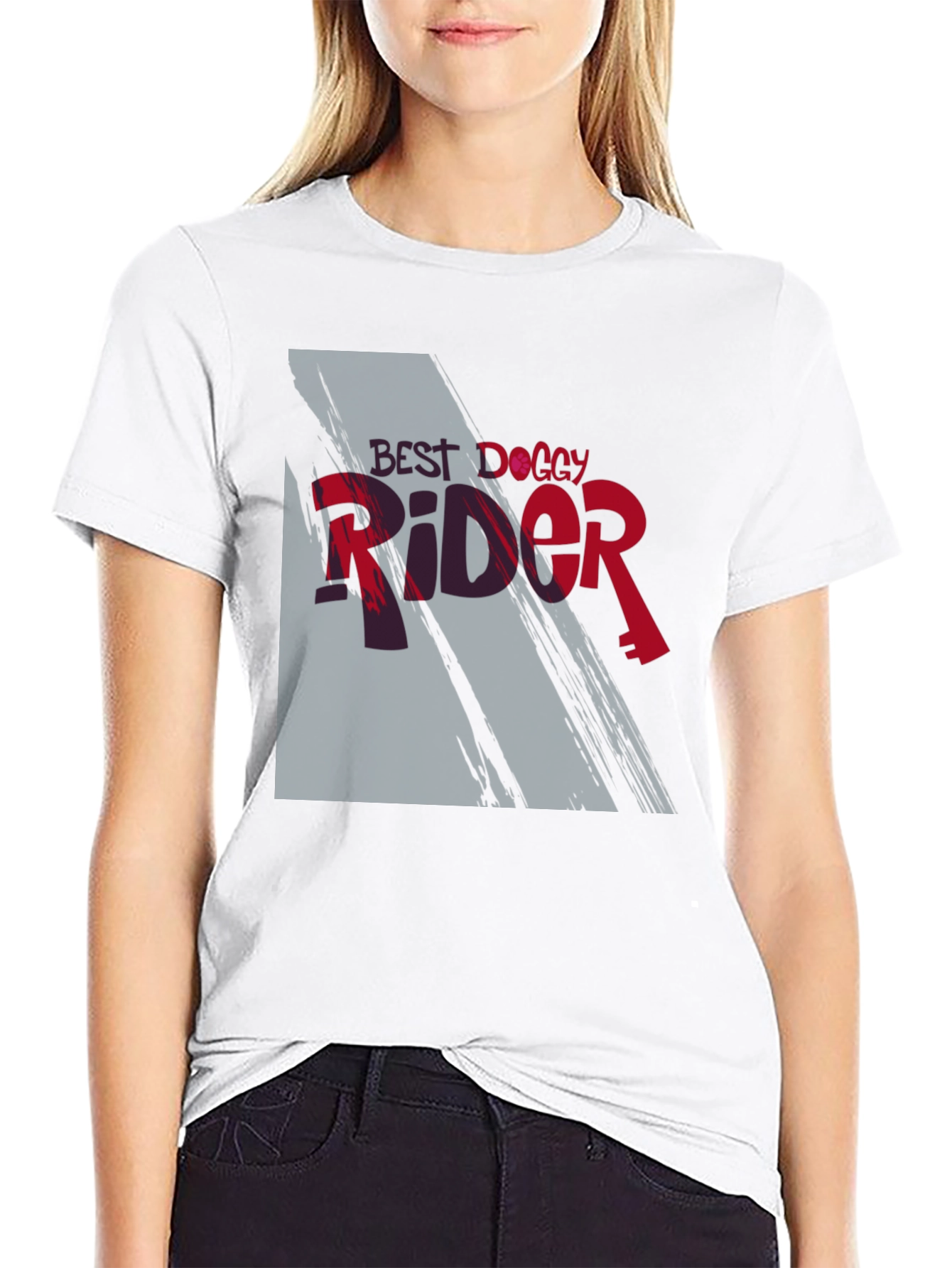 Best Doggy Rider Graphic T-Shirt - Trendy Casual Wear