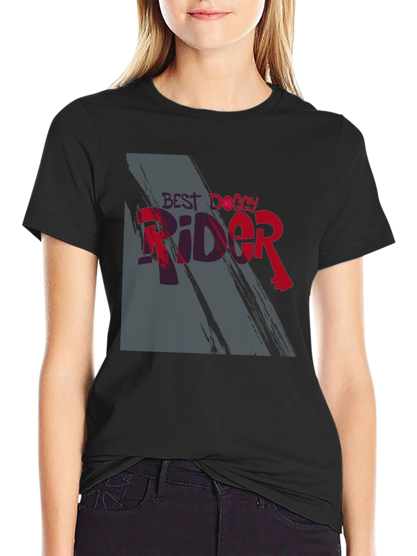 Best Doggy Rider Graphic T-Shirt - Trendy Casual Wear