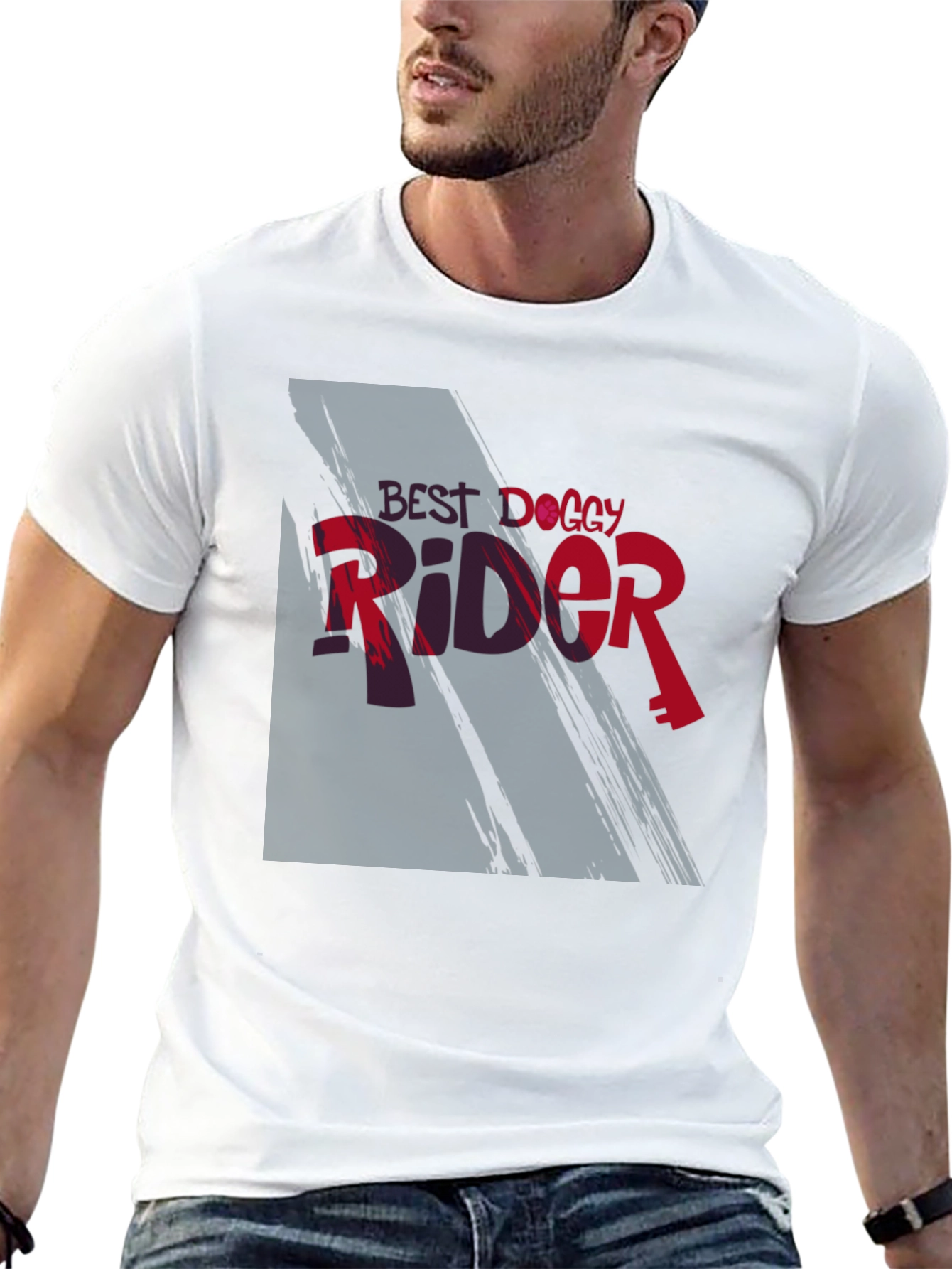 Best Doggy Rider Graphic T-Shirt - Trendy Casual Wear