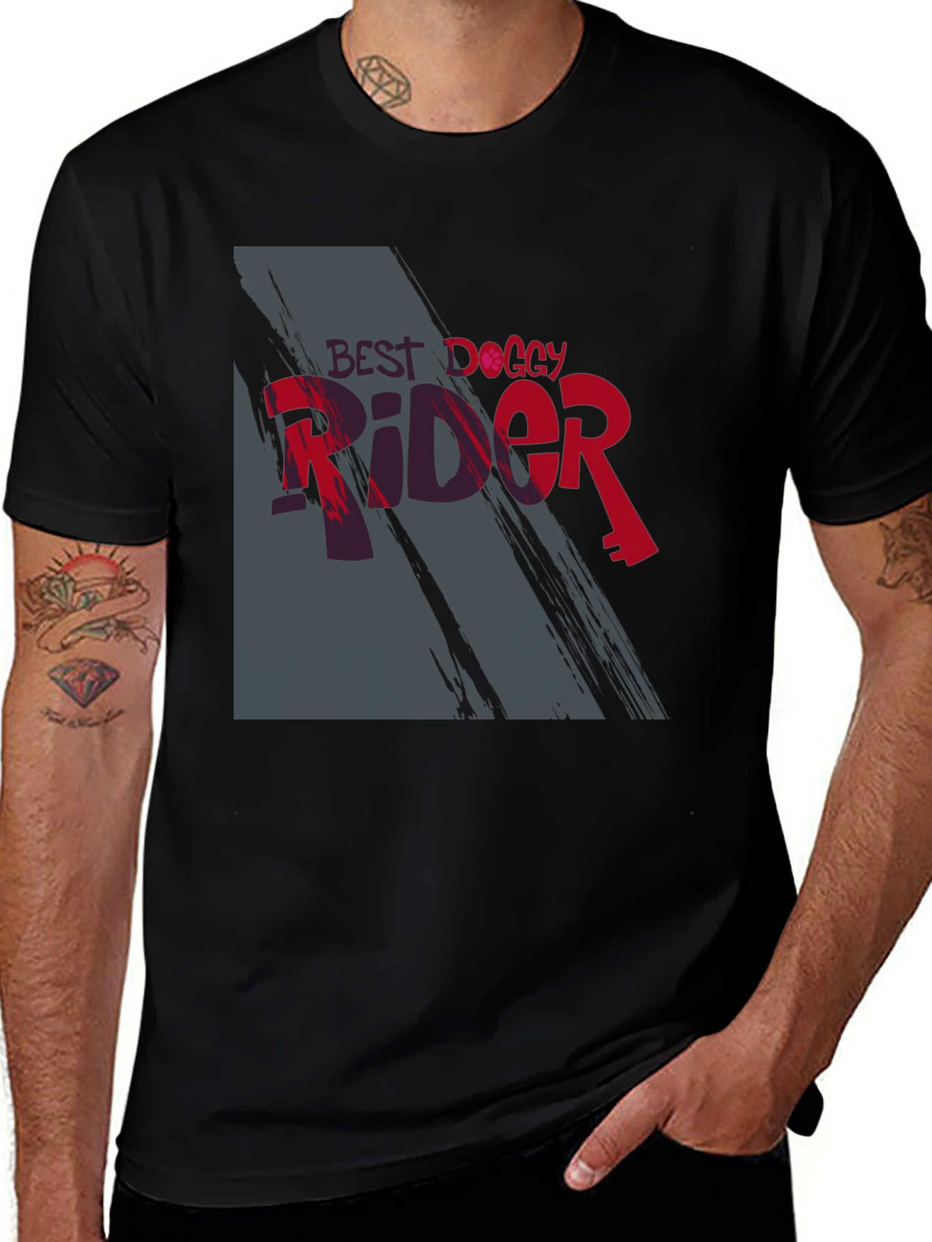 Best Doggy Rider Graphic T-Shirt - Trendy Casual Wear
