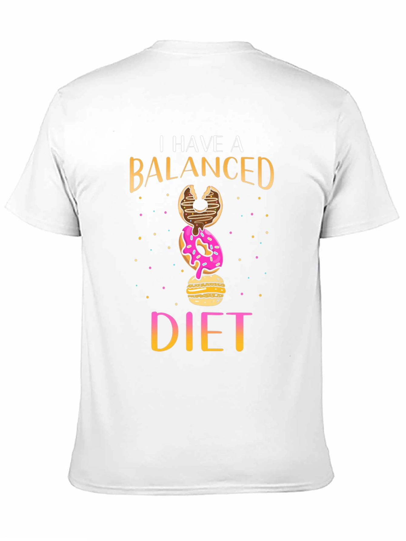 Balanced Diet Donut Stack Funny T-Shirt