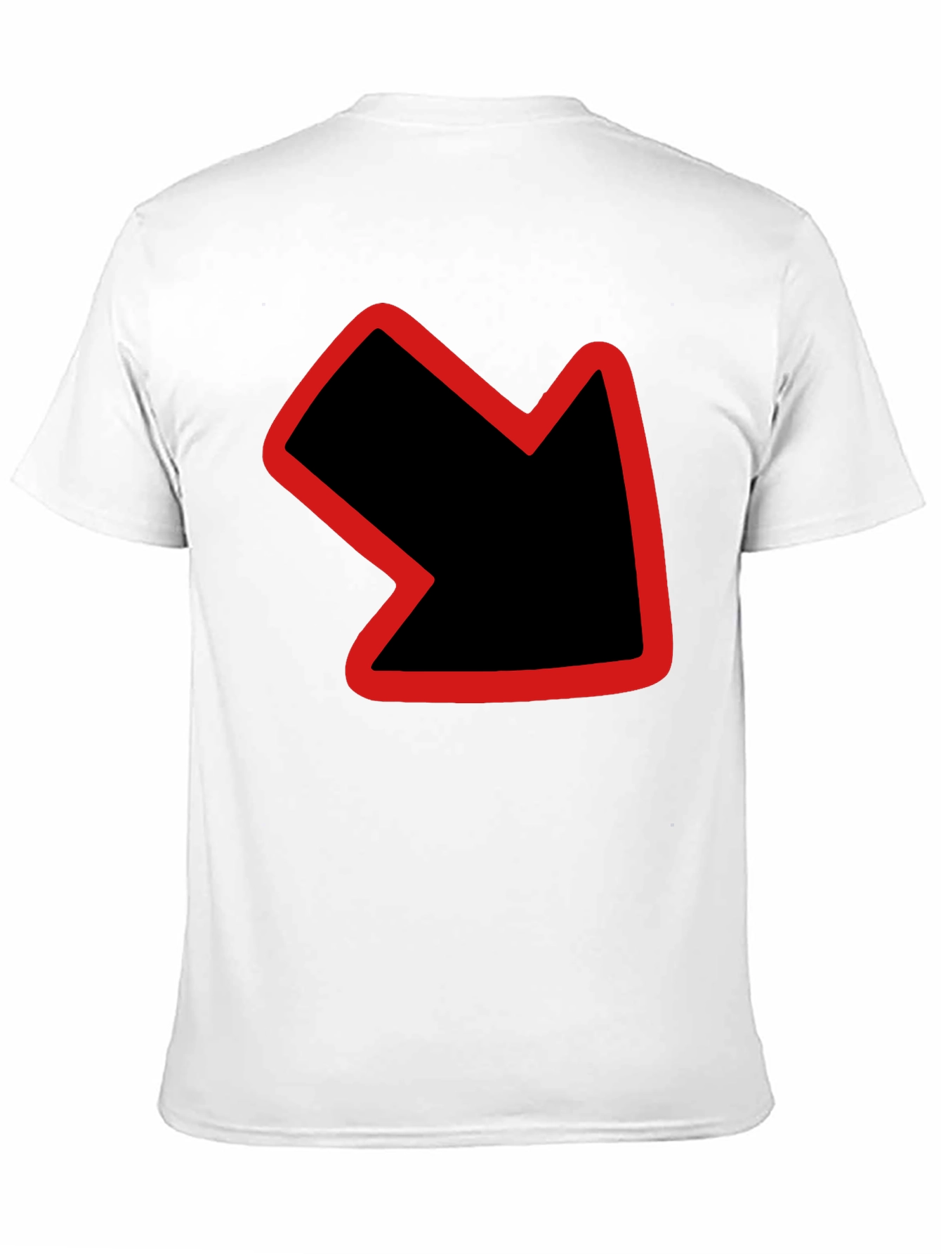 Down Right Arrow Graphic Black T-Shirt