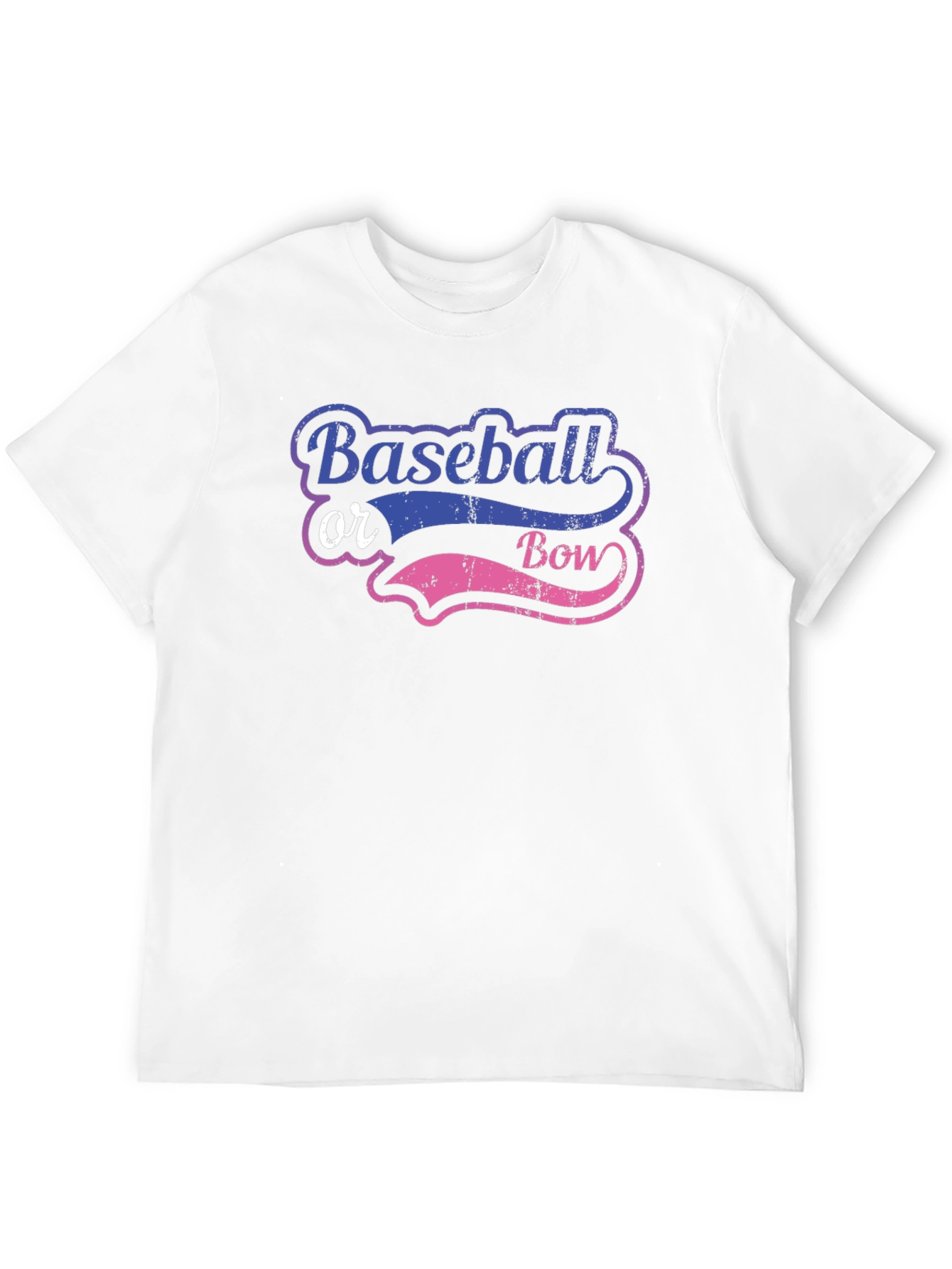 Baseball or Bow Gender Reveal T-Shirt