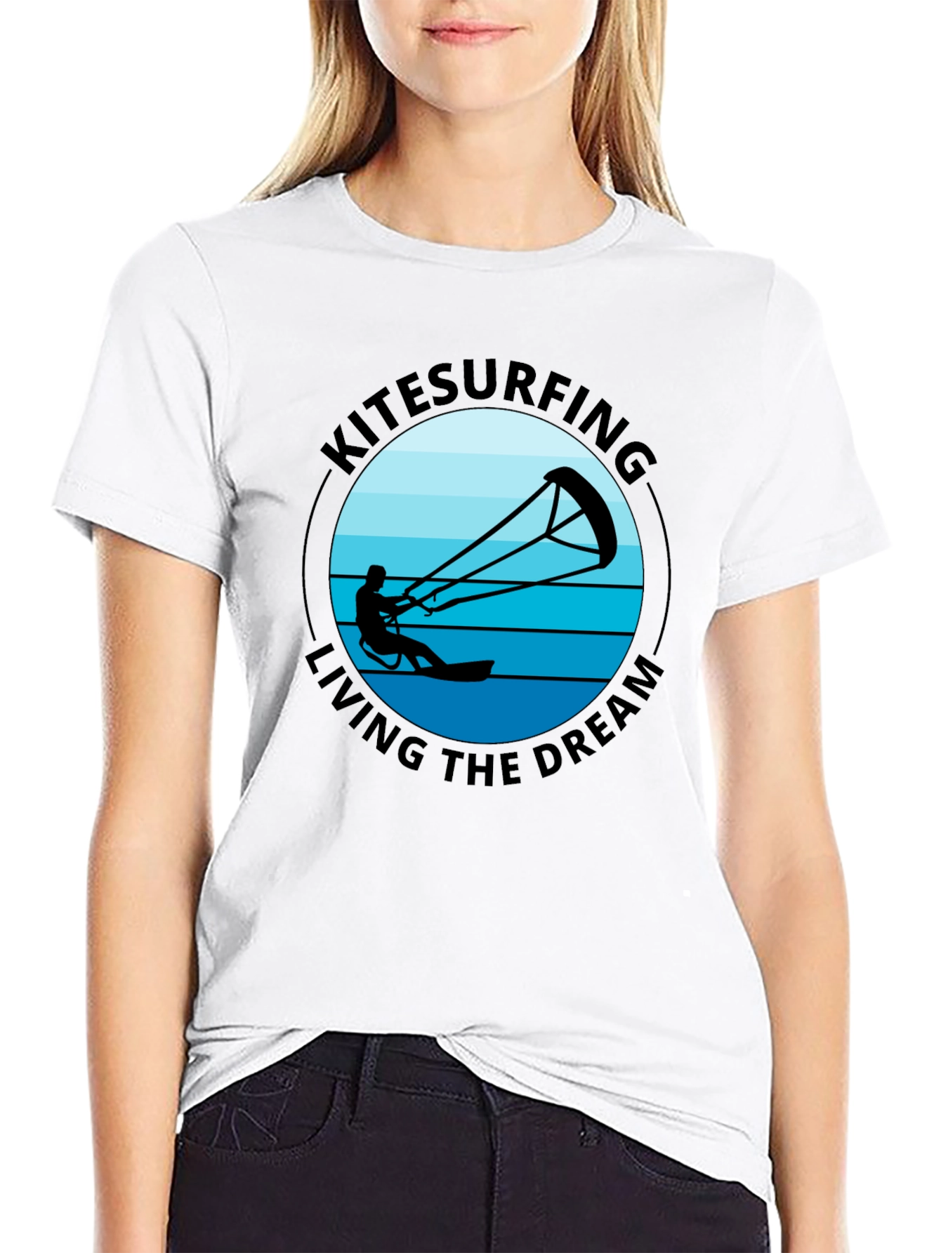 Kitesurfing Living the Dream Graphic Tee