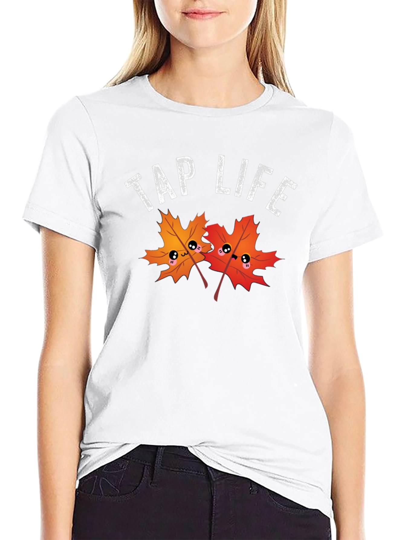 Tap Life Maple Leaves Graphic T-Shirt