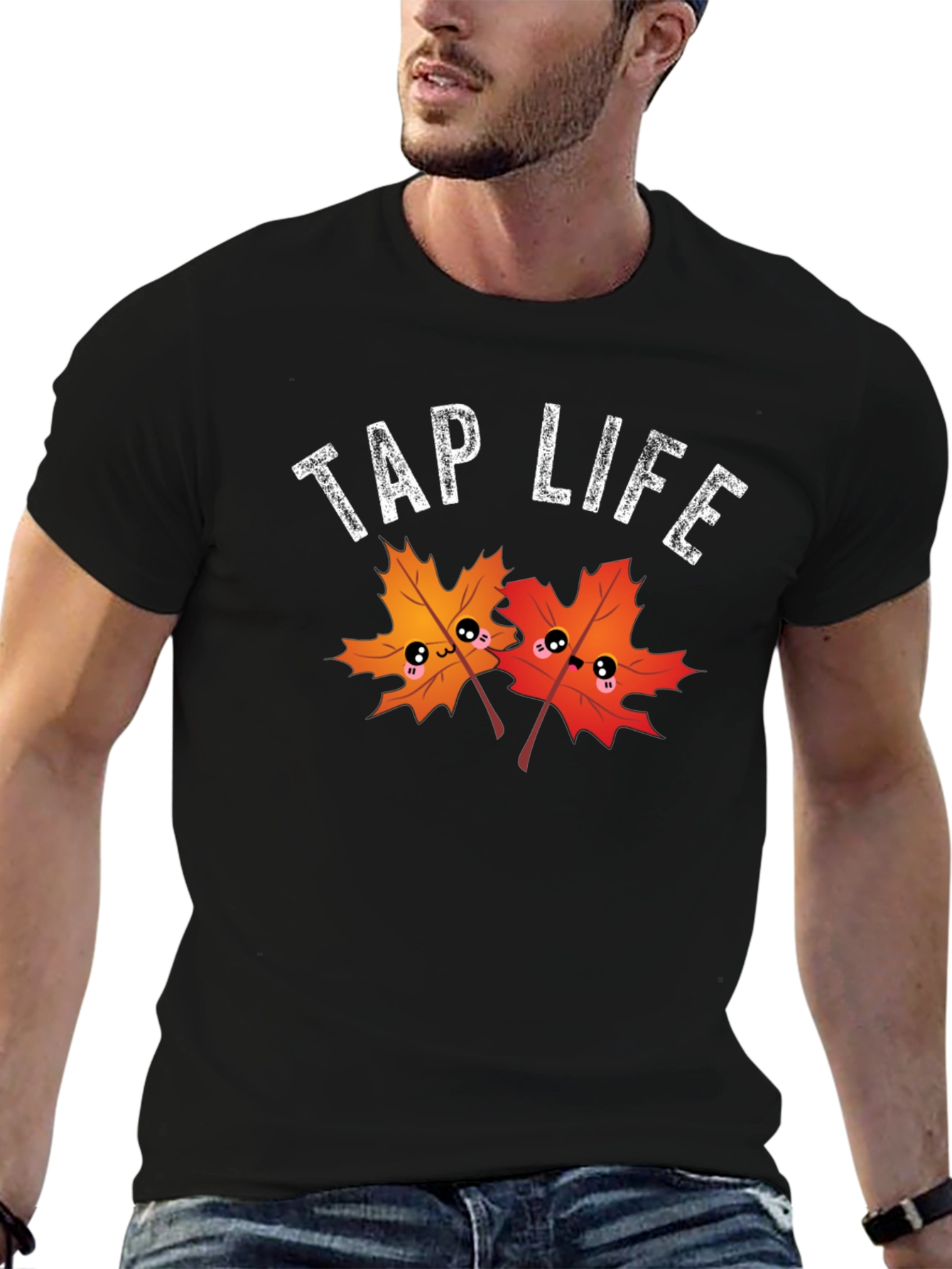 Tap Life Maple Leaves Graphic T-Shirt