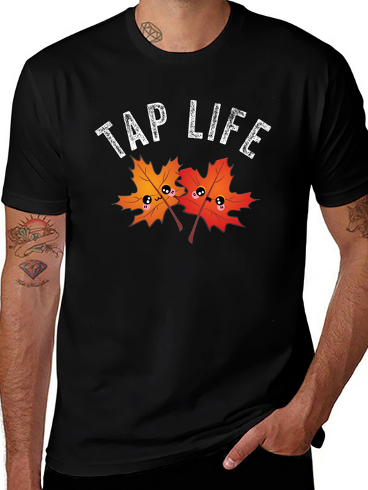 Tap Life Maple Leaves Graphic T-Shirt