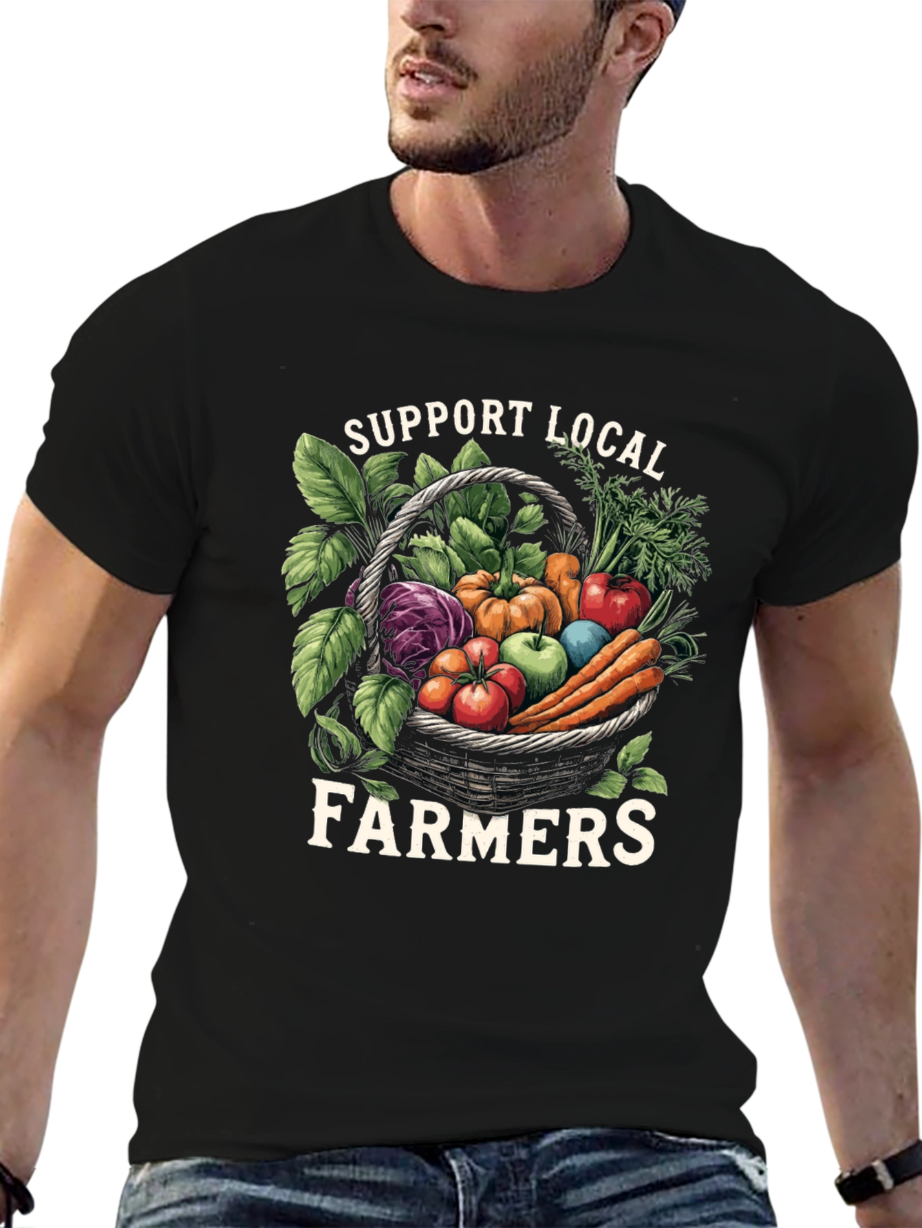 Support Local Farmers Graphic T-Shirt