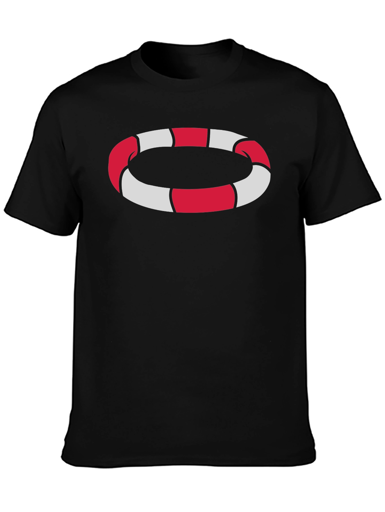 Striped Ring Graphic Tee - Modern Casual Wear