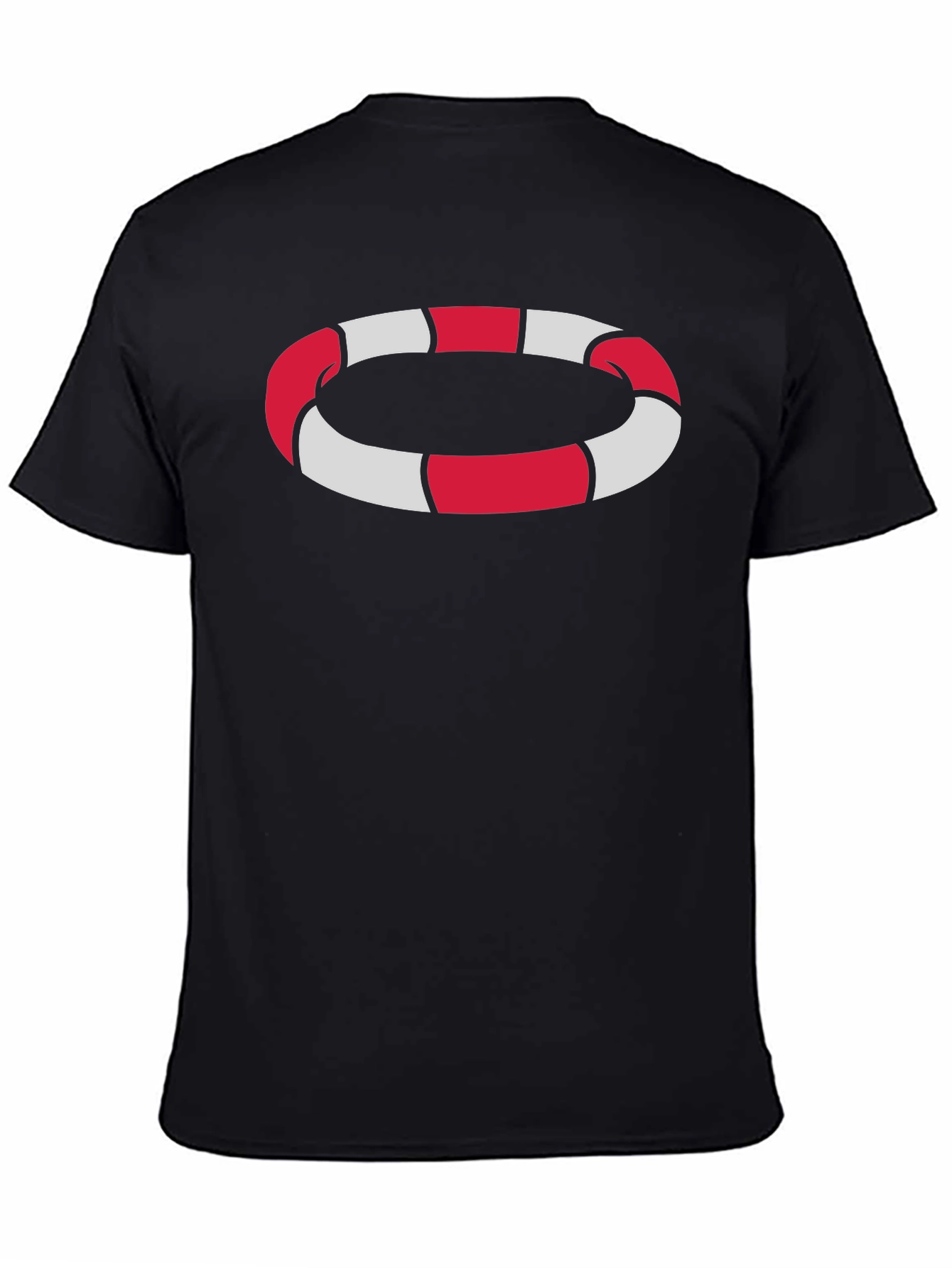 Striped Ring Graphic Tee - Modern Casual Wear