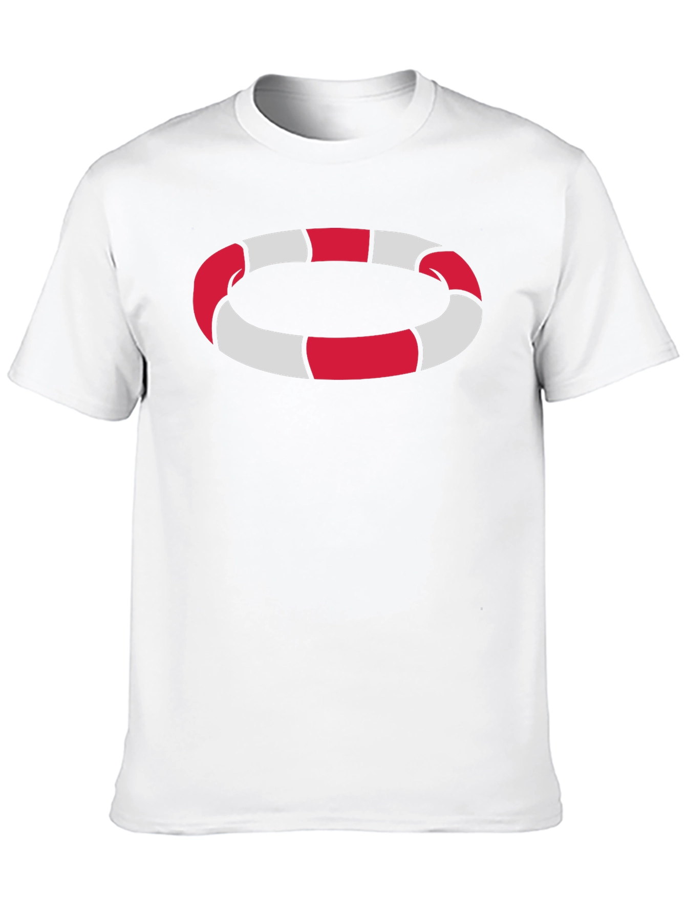 Striped Ring Graphic Tee - Modern Casual Wear
