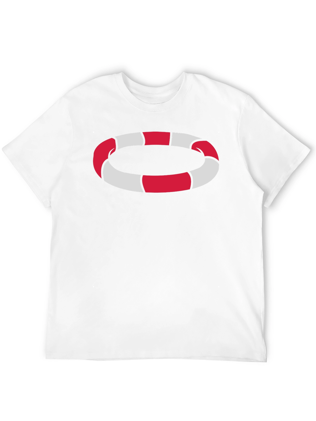 Striped Ring Graphic Tee - Modern Casual Wear