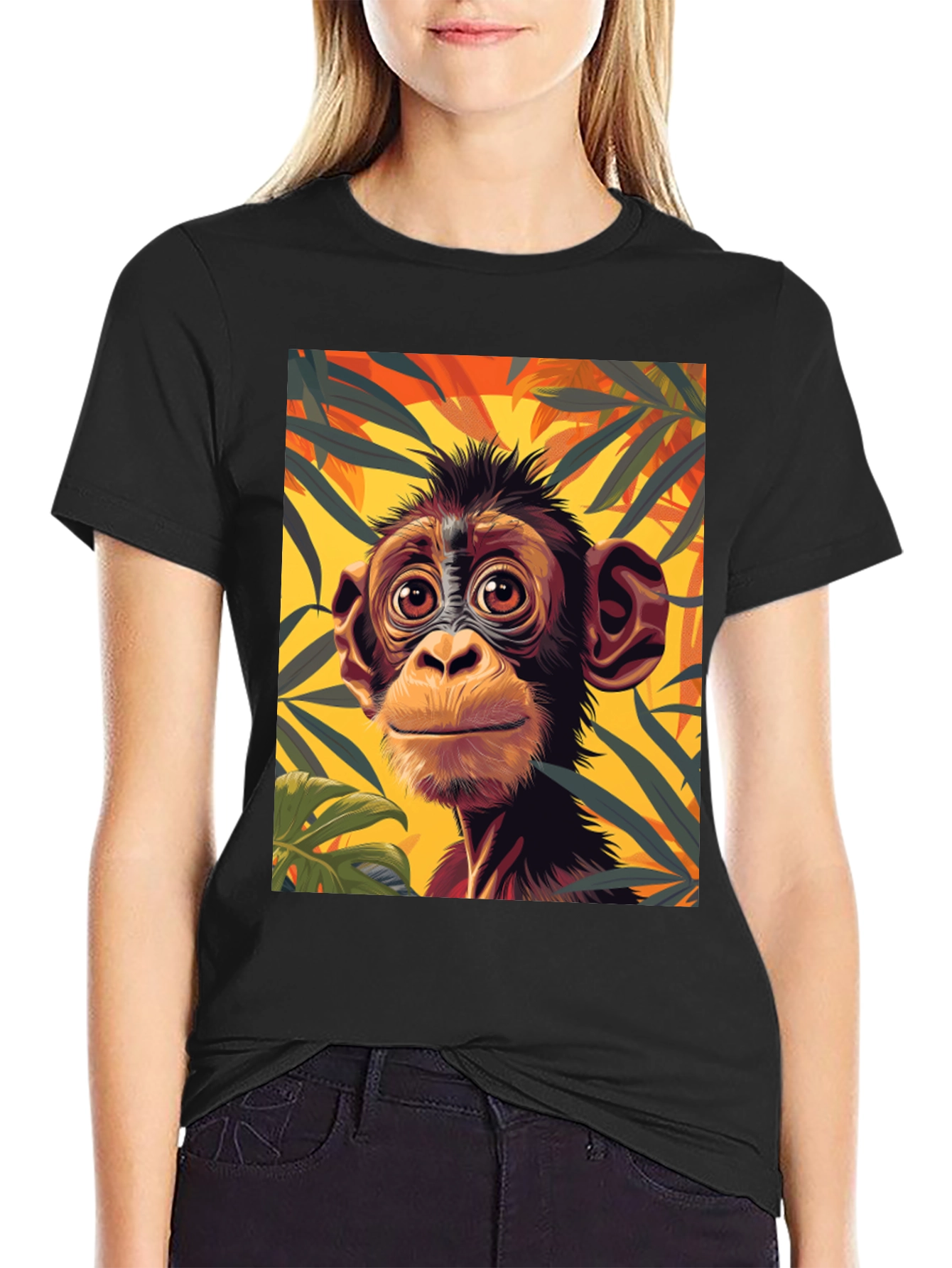 Monkey Graphic Tee - Jungle Animal T-Shirt