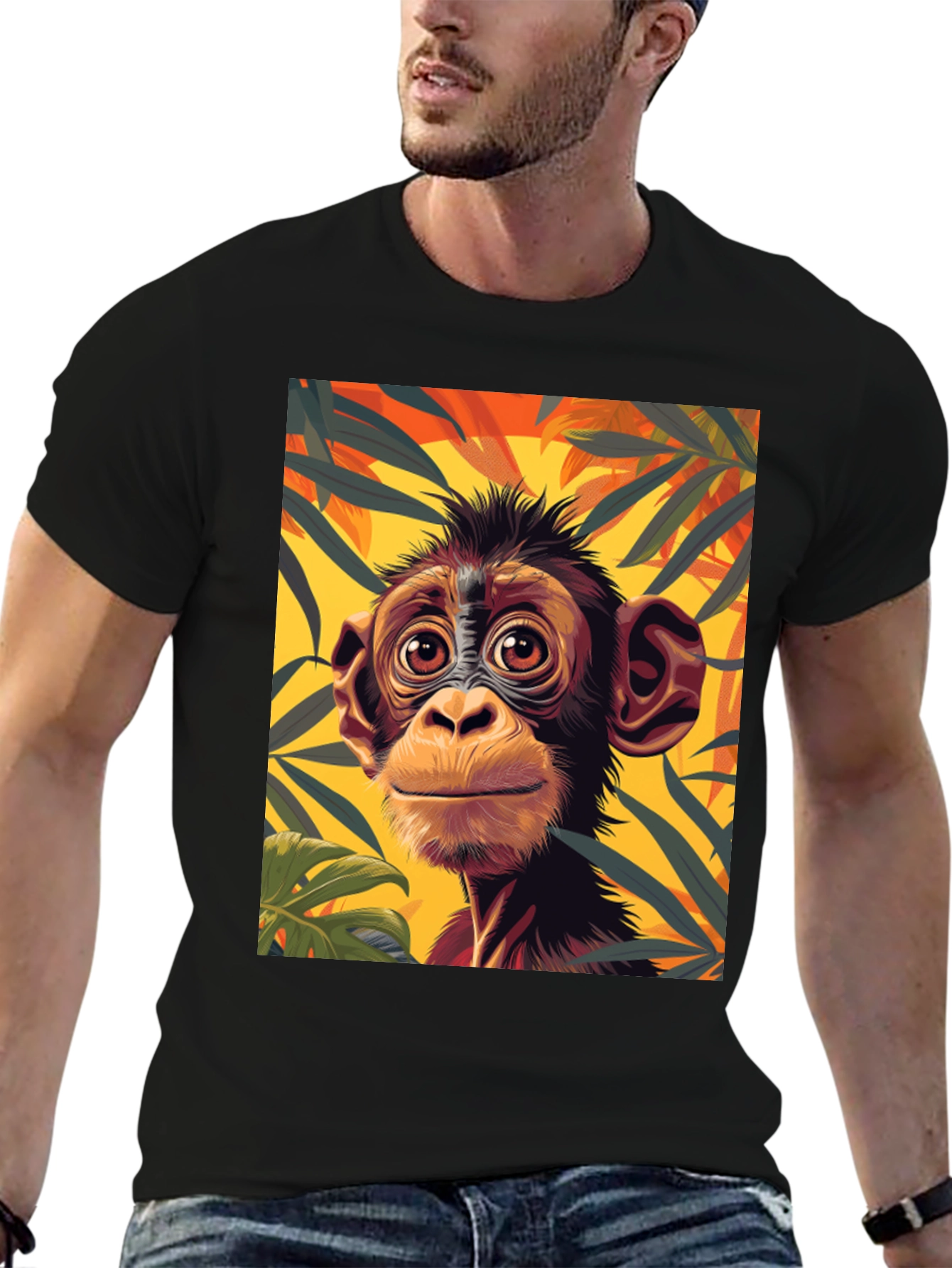 Monkey Graphic Tee - Jungle Animal T-Shirt