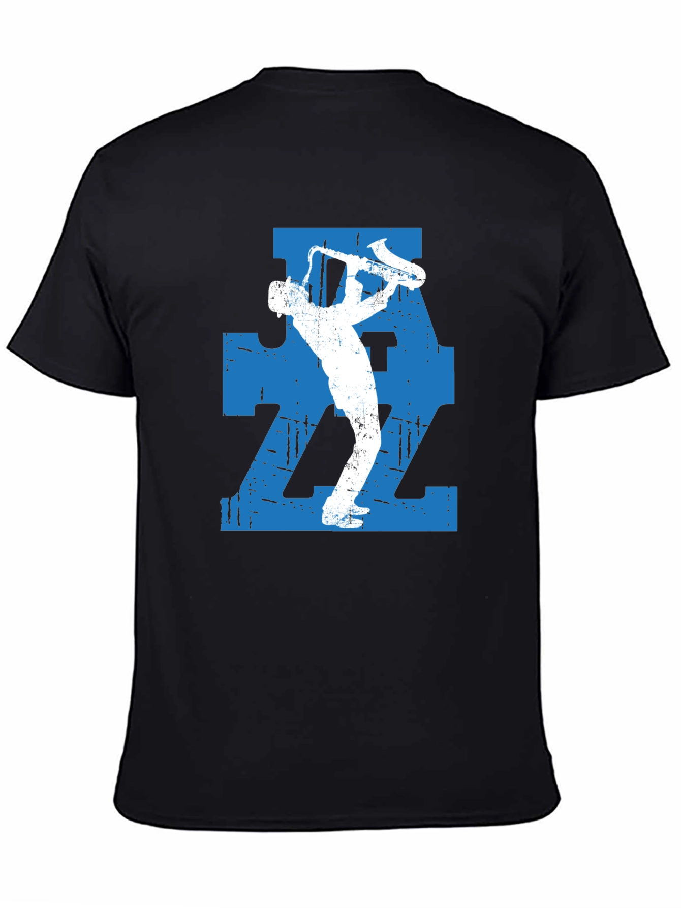 Jazz Saxophone Player Graphic T-Shirt - Black