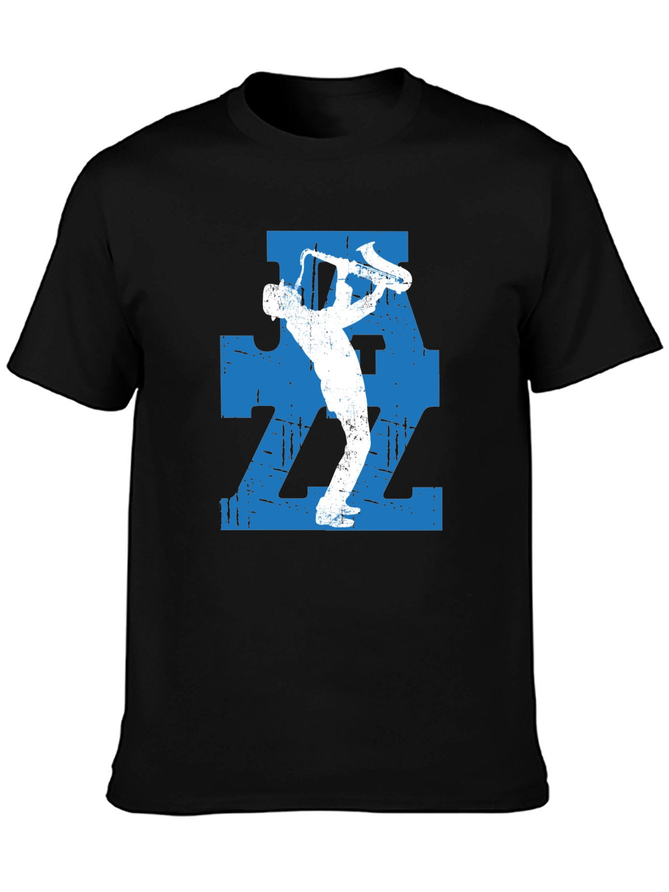 Jazz Saxophone Player Graphic T-Shirt - Black