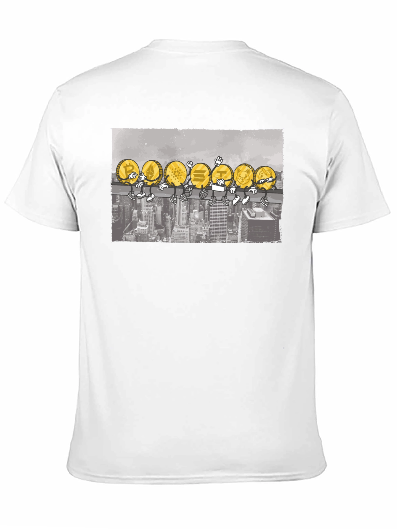 Crypto Coins T-Shirt - Cartoon Character Design