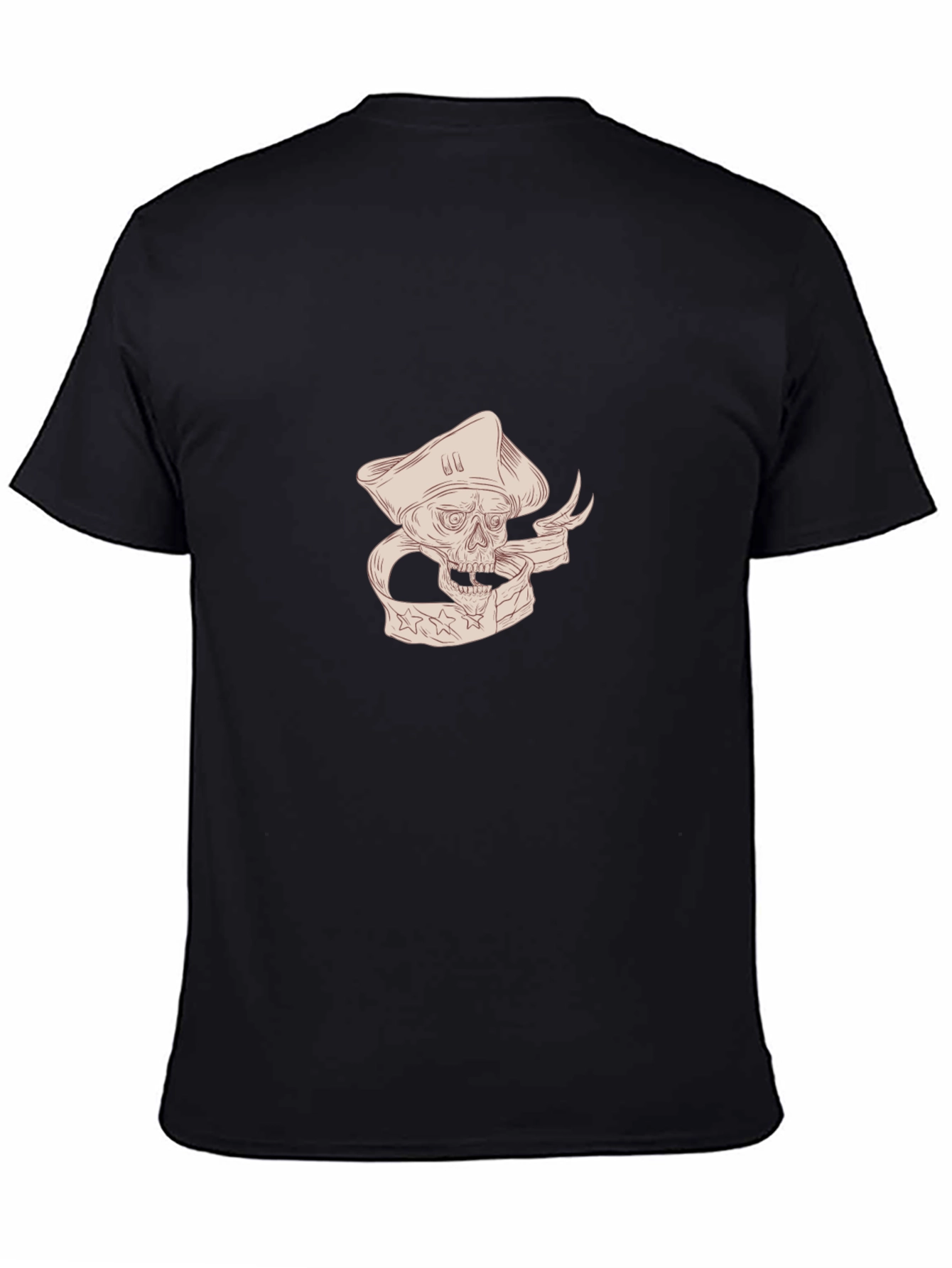Pirate Skull Graphic T-Shirt - Black