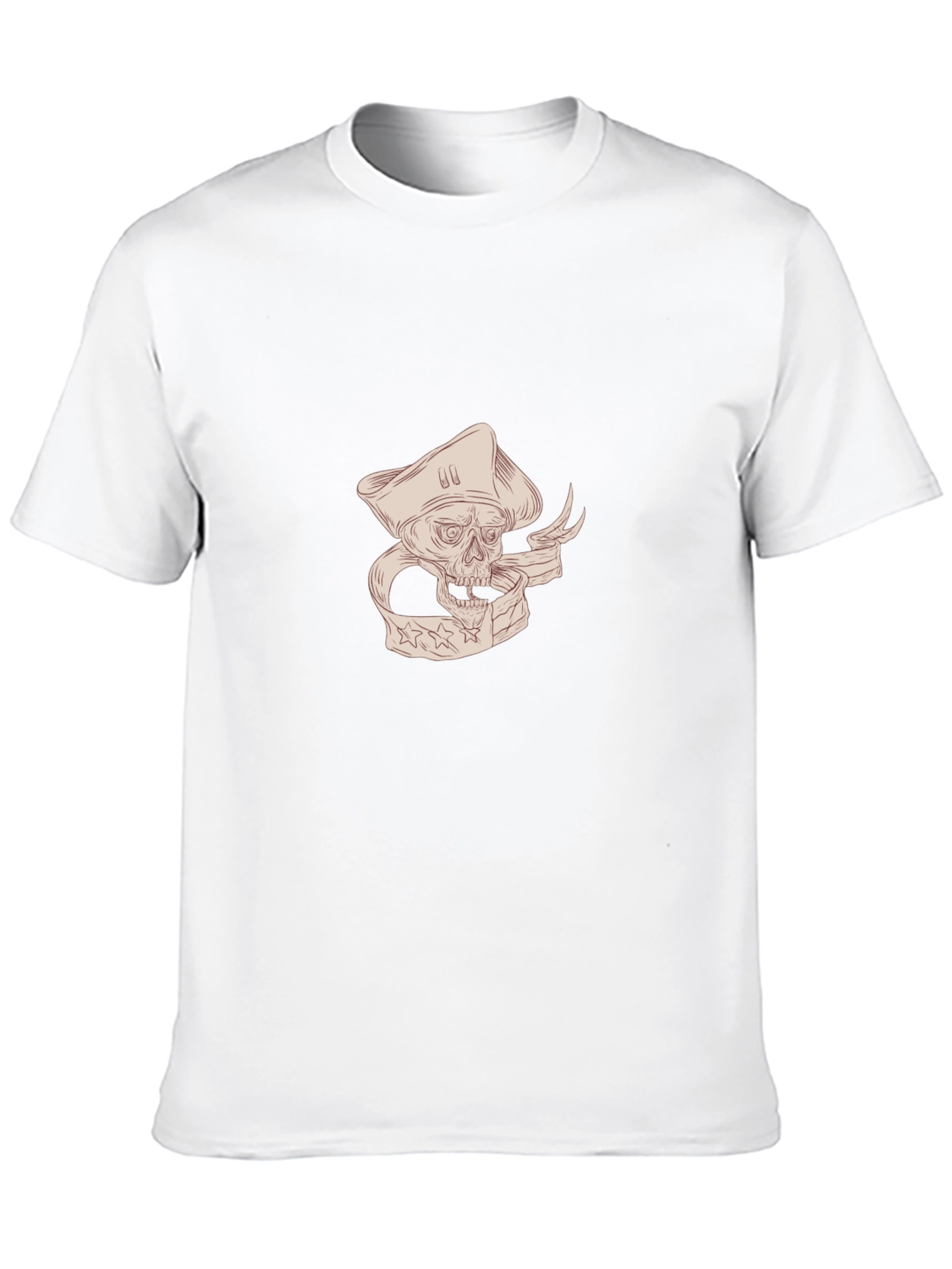Pirate Skull Graphic T-Shirt - Black