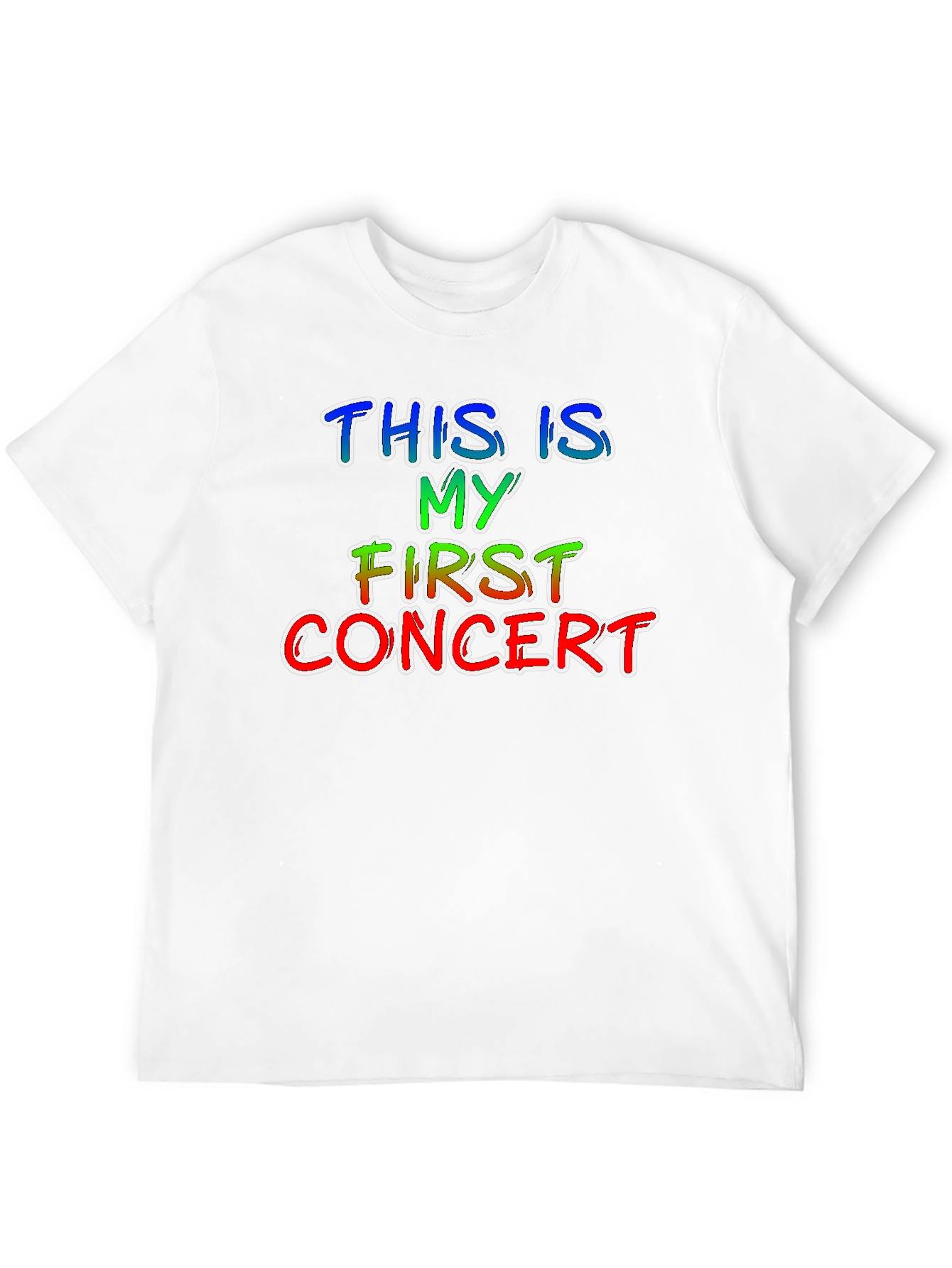 First Concert T-Shirt - Rainbow Text