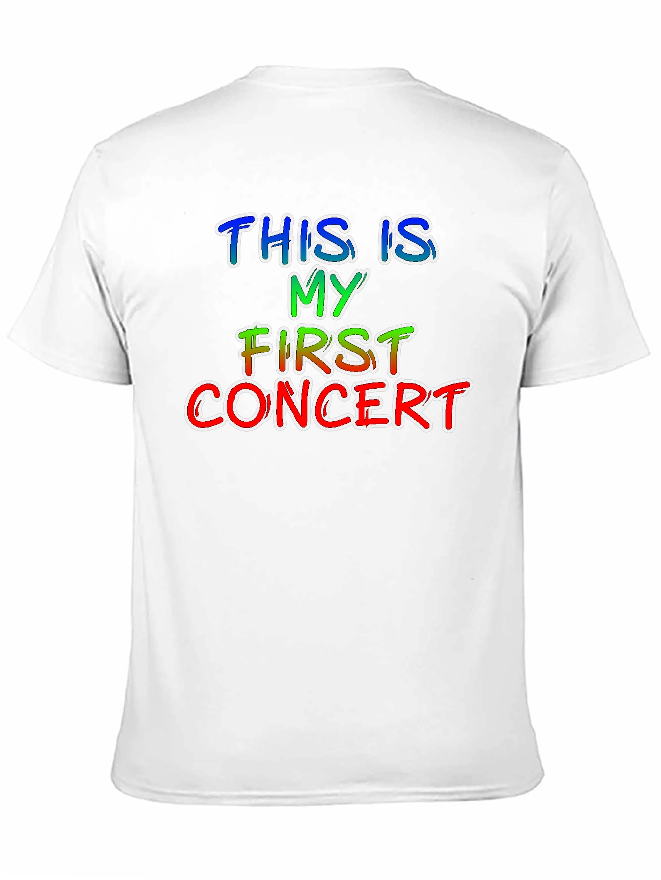 First Concert T-Shirt - Rainbow Text