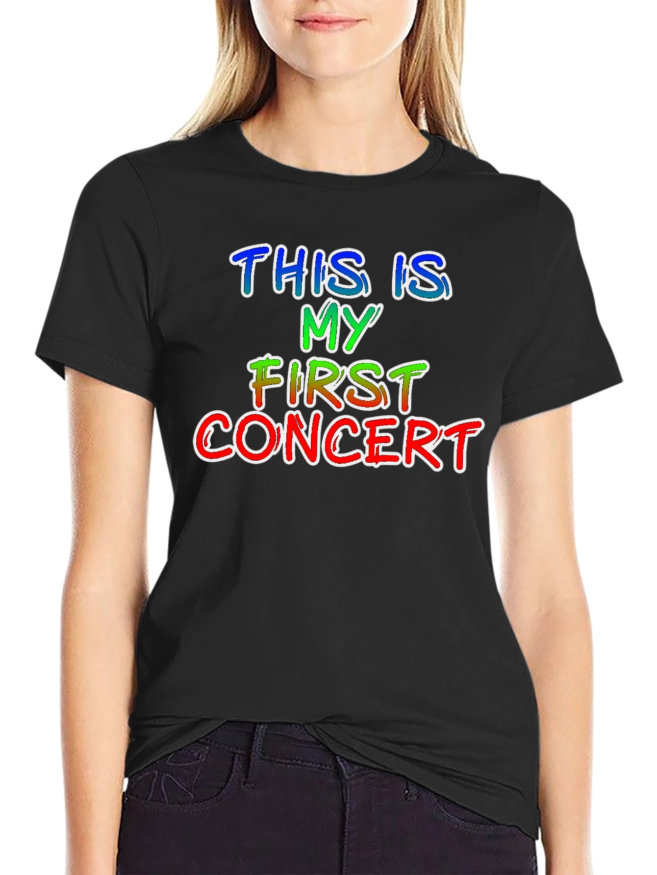 First Concert T-Shirt - Rainbow Text
