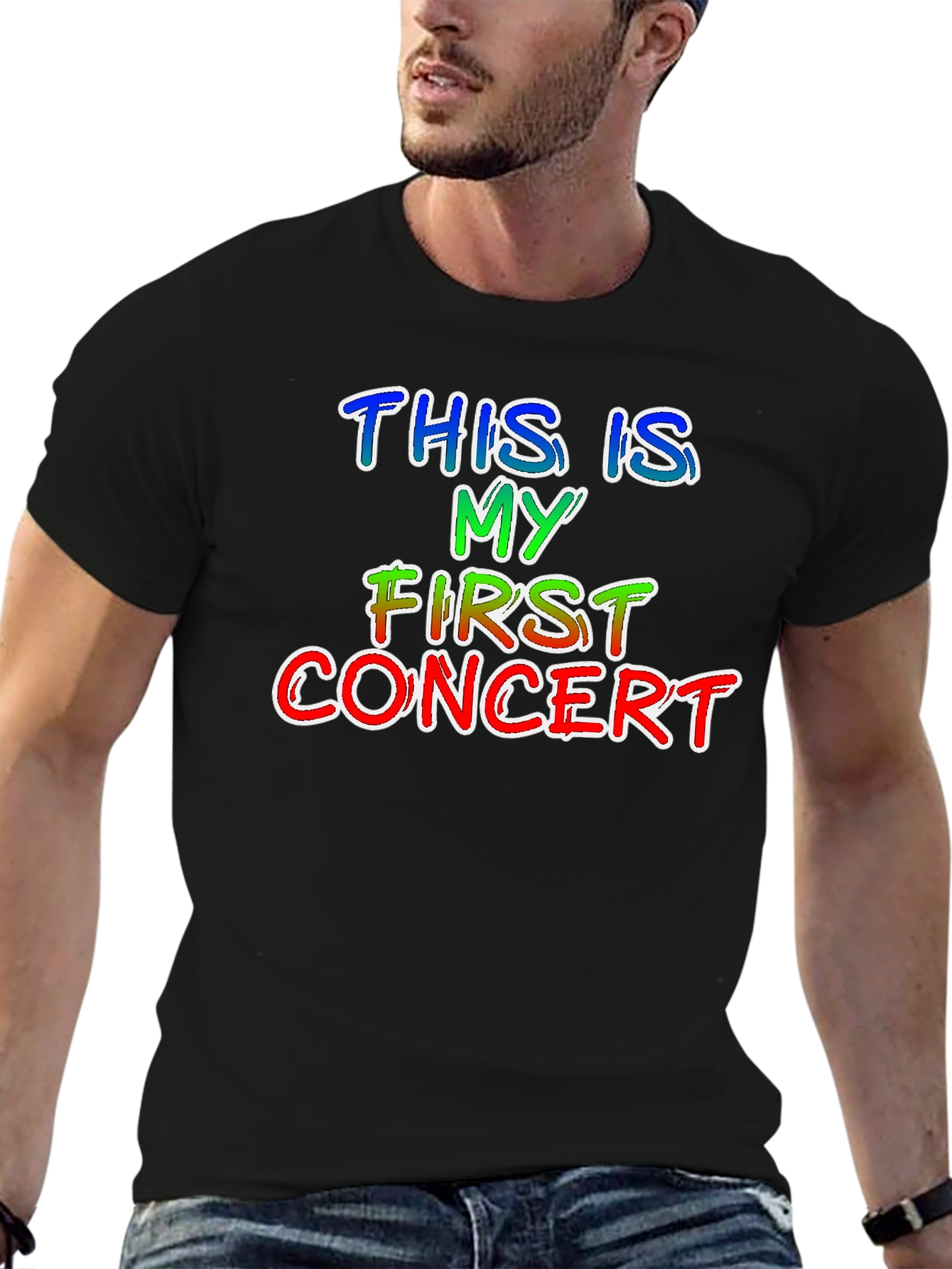 First Concert T-Shirt - Rainbow Text