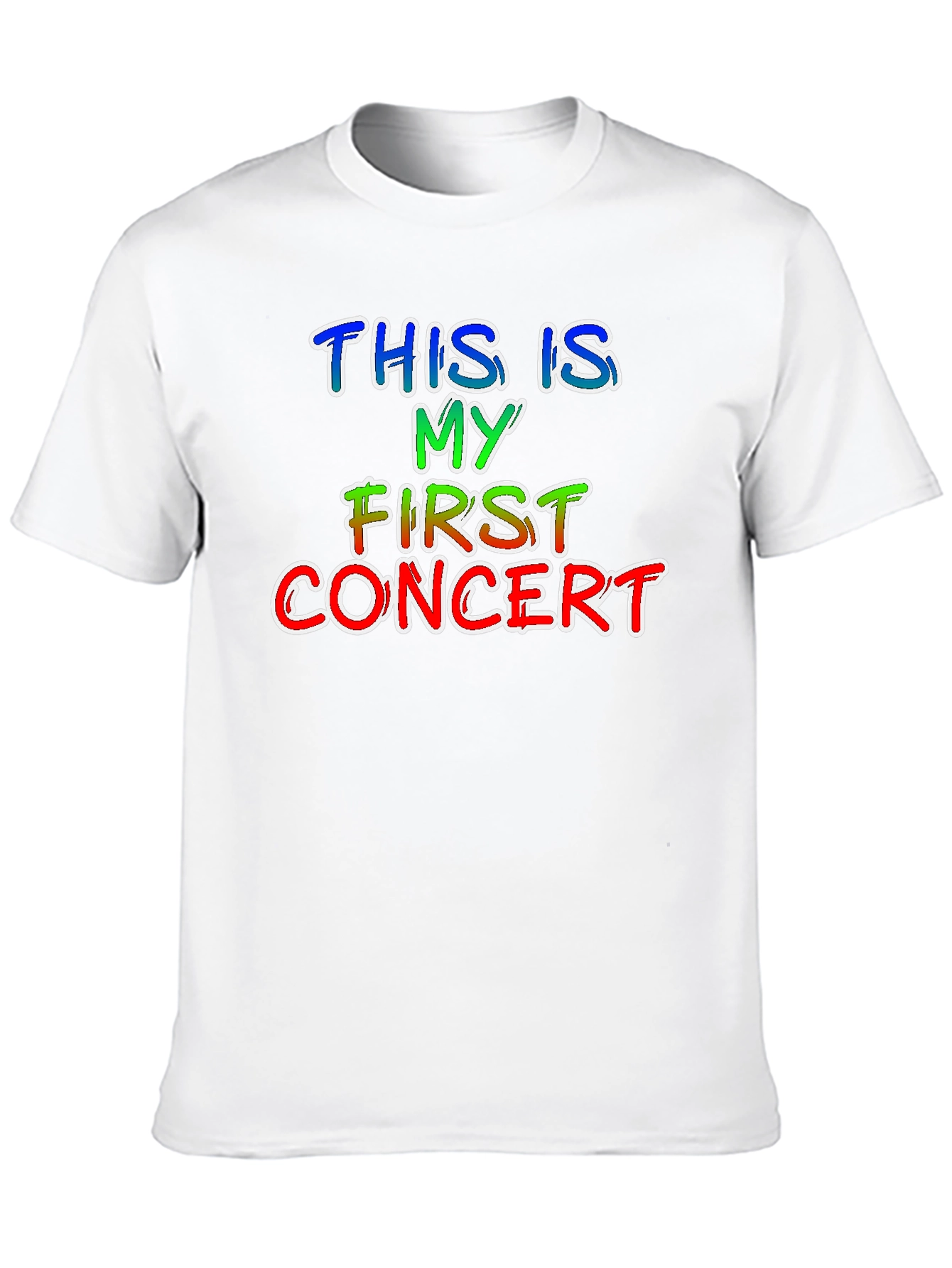 First Concert T-Shirt - Rainbow Text