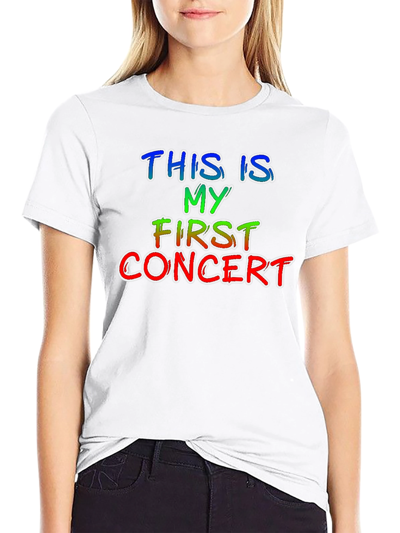 First Concert T-Shirt - Rainbow Text
