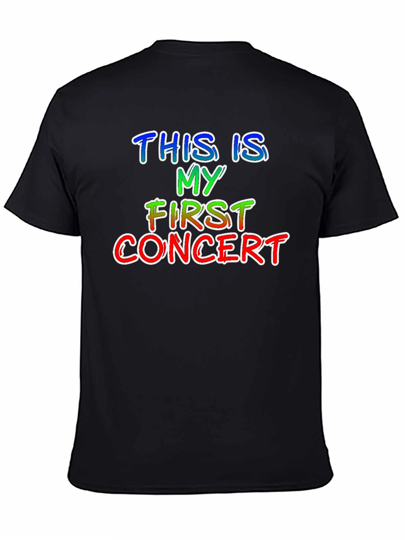 First Concert T-Shirt - Rainbow Text