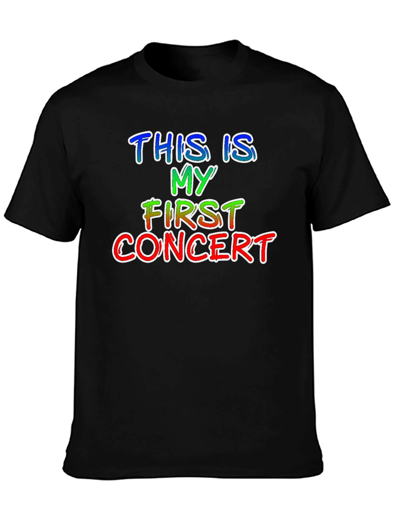 First Concert T-Shirt - Rainbow Text