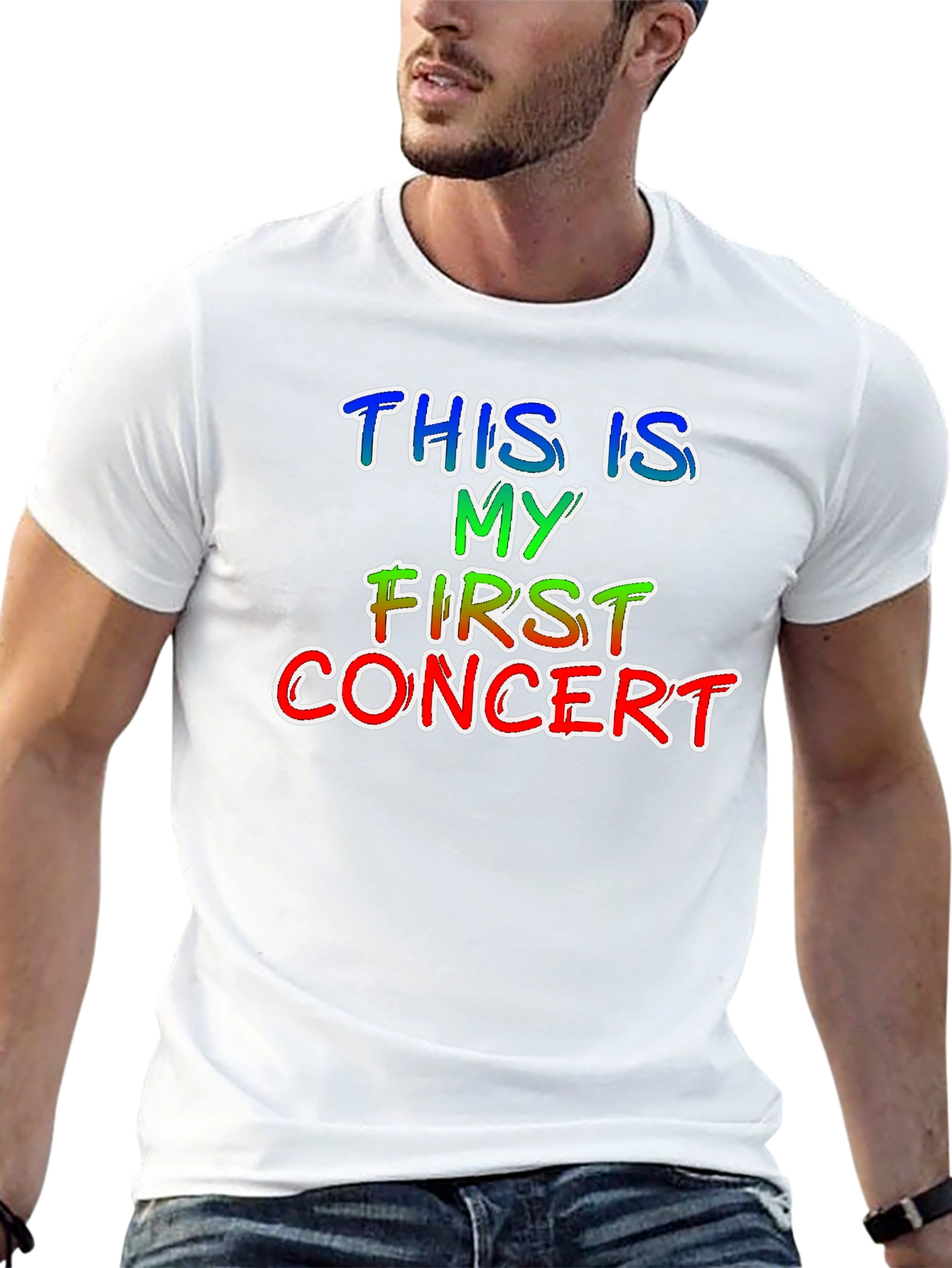 First Concert T-Shirt - Rainbow Text