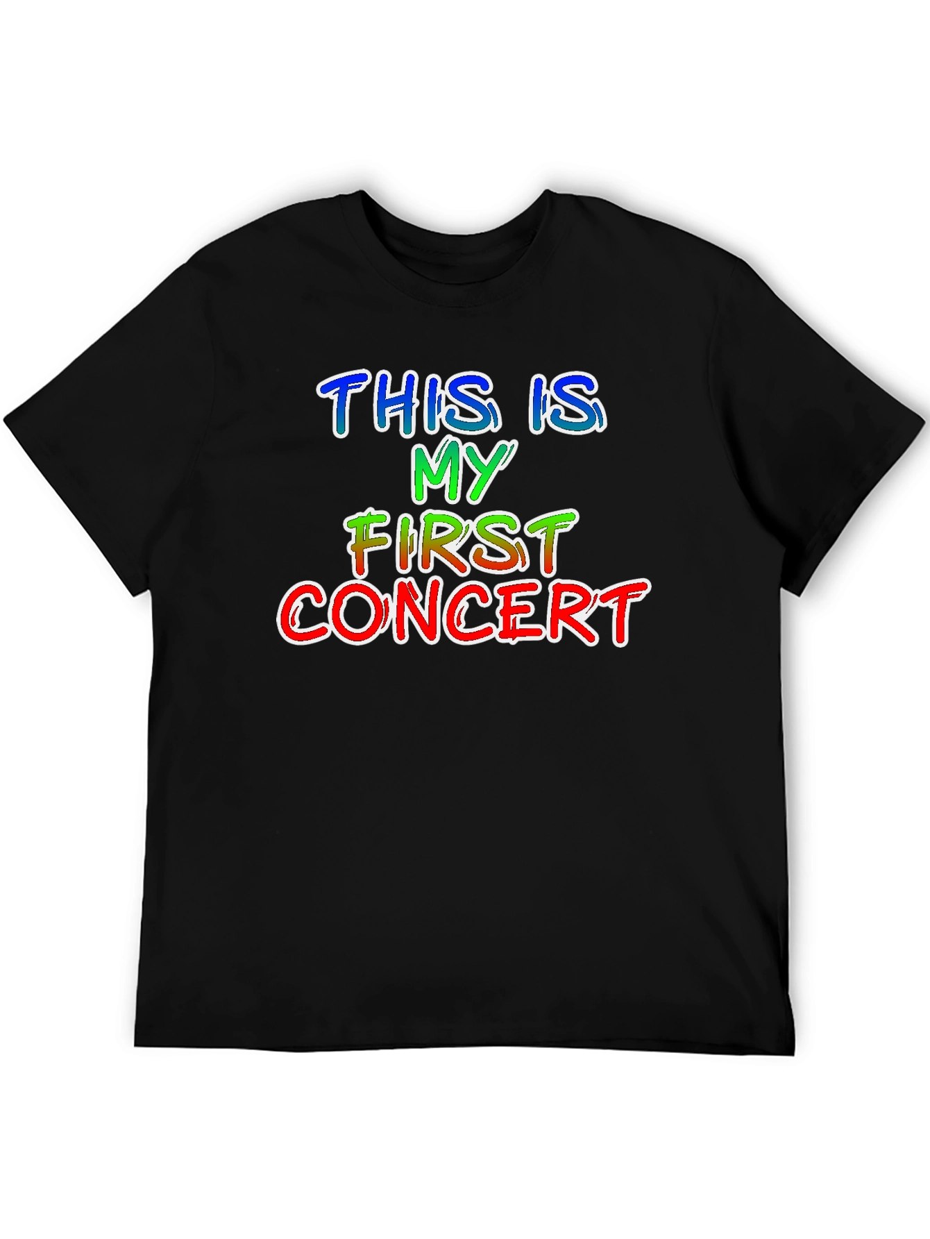 First Concert T-Shirt - Rainbow Text