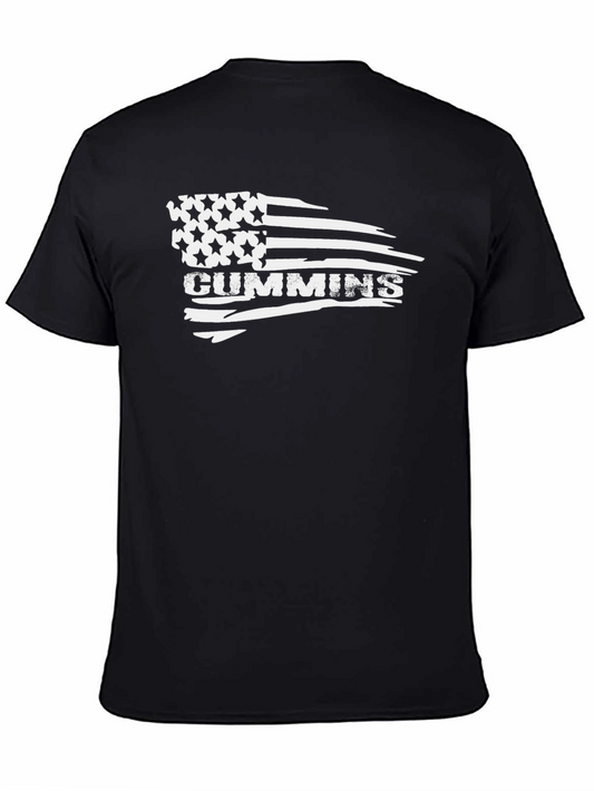 Cummins American Flag Graphic Tee - Black Cotton