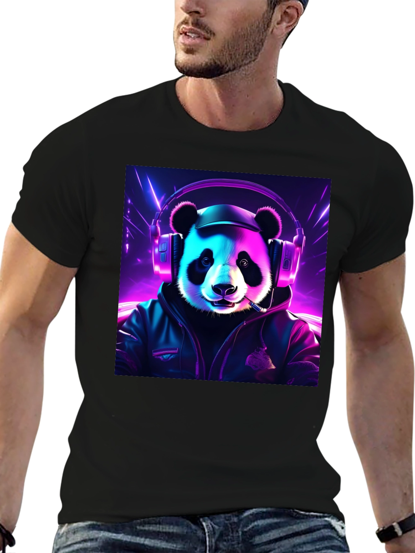 Cyberpunk Panda Tee - DJ Panda T-Shirt