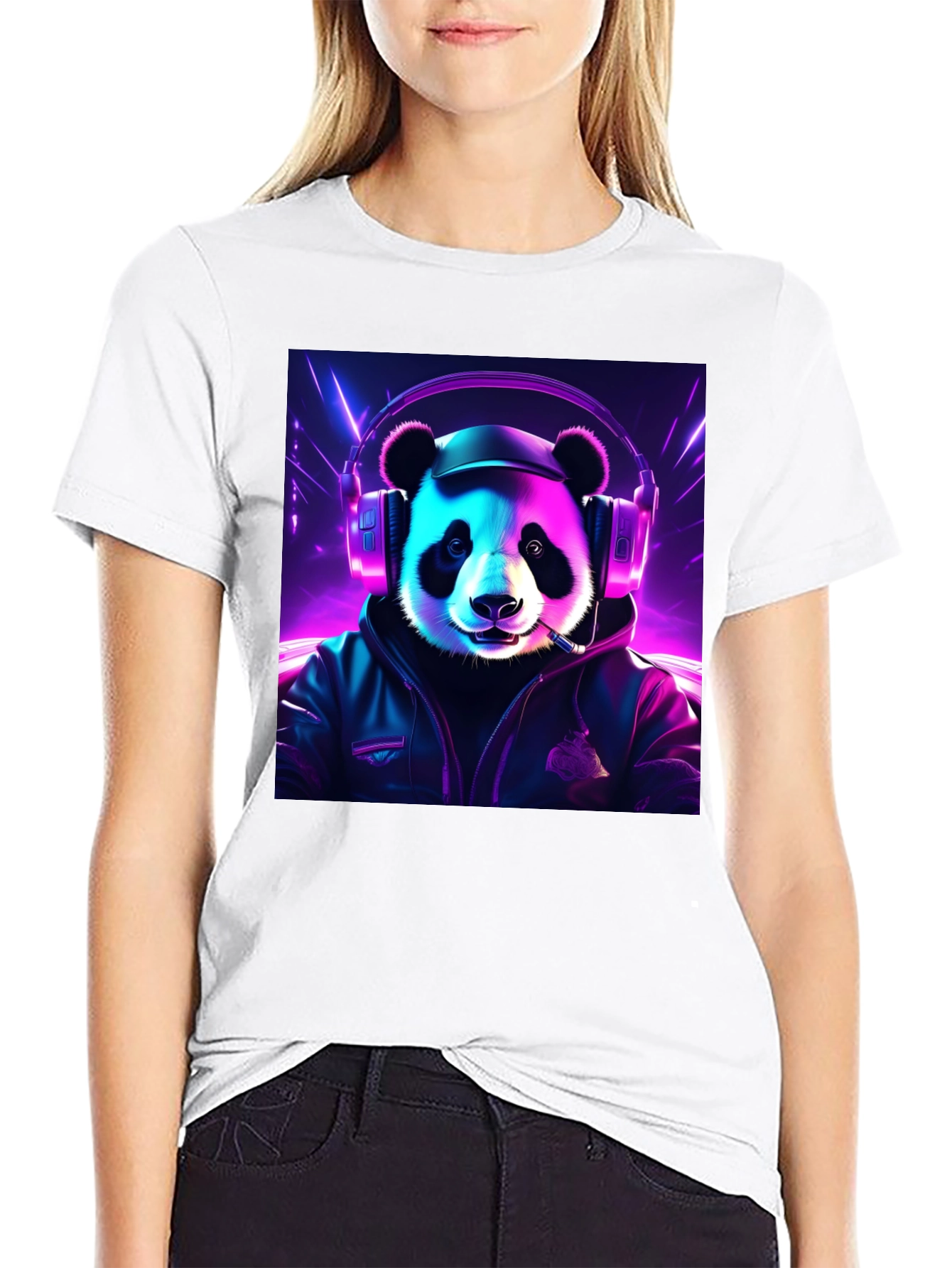 Cyberpunk Panda Tee - DJ Panda T-Shirt