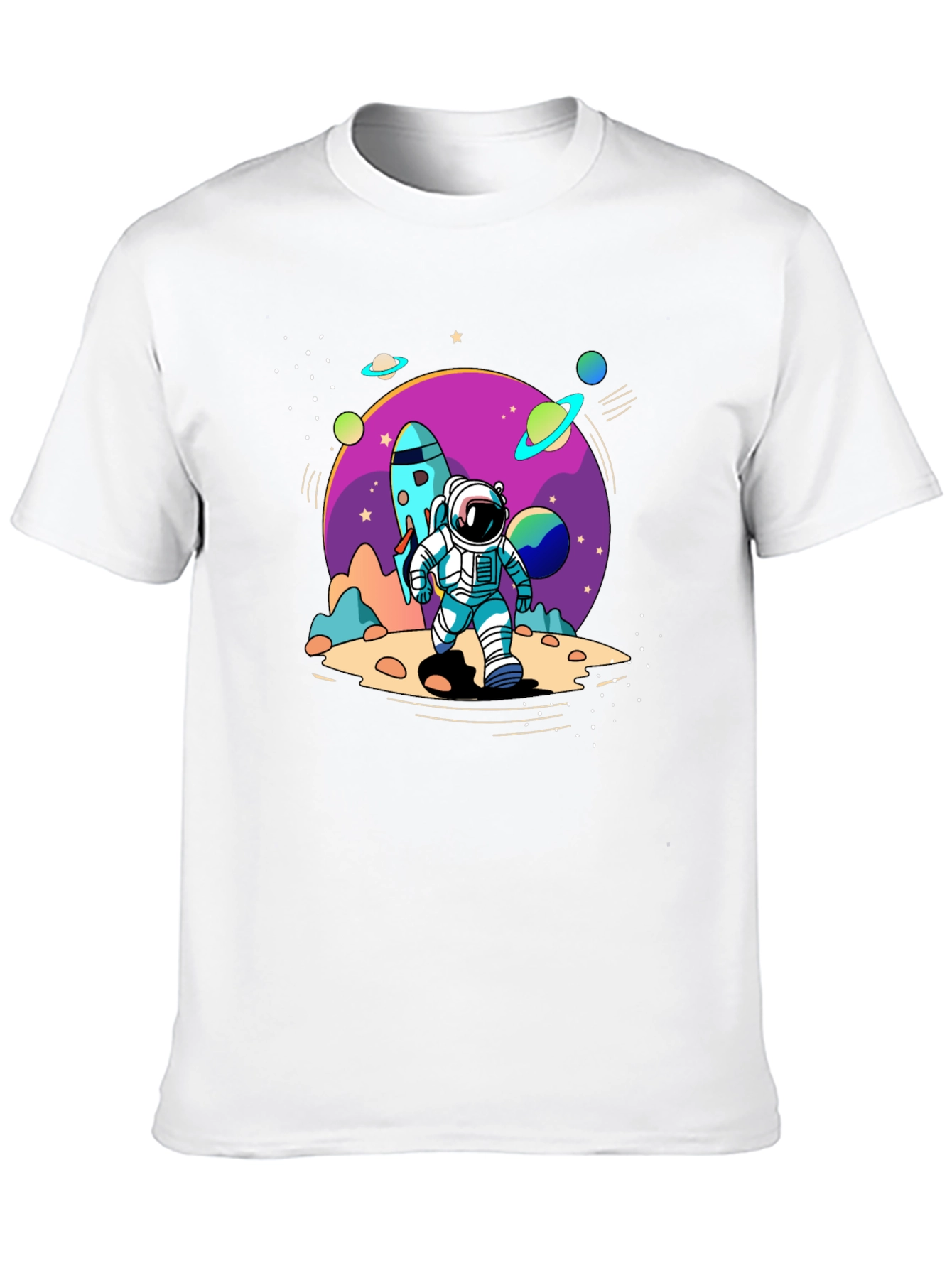 Space Explorer T-Shirt - Black Astronaut Design