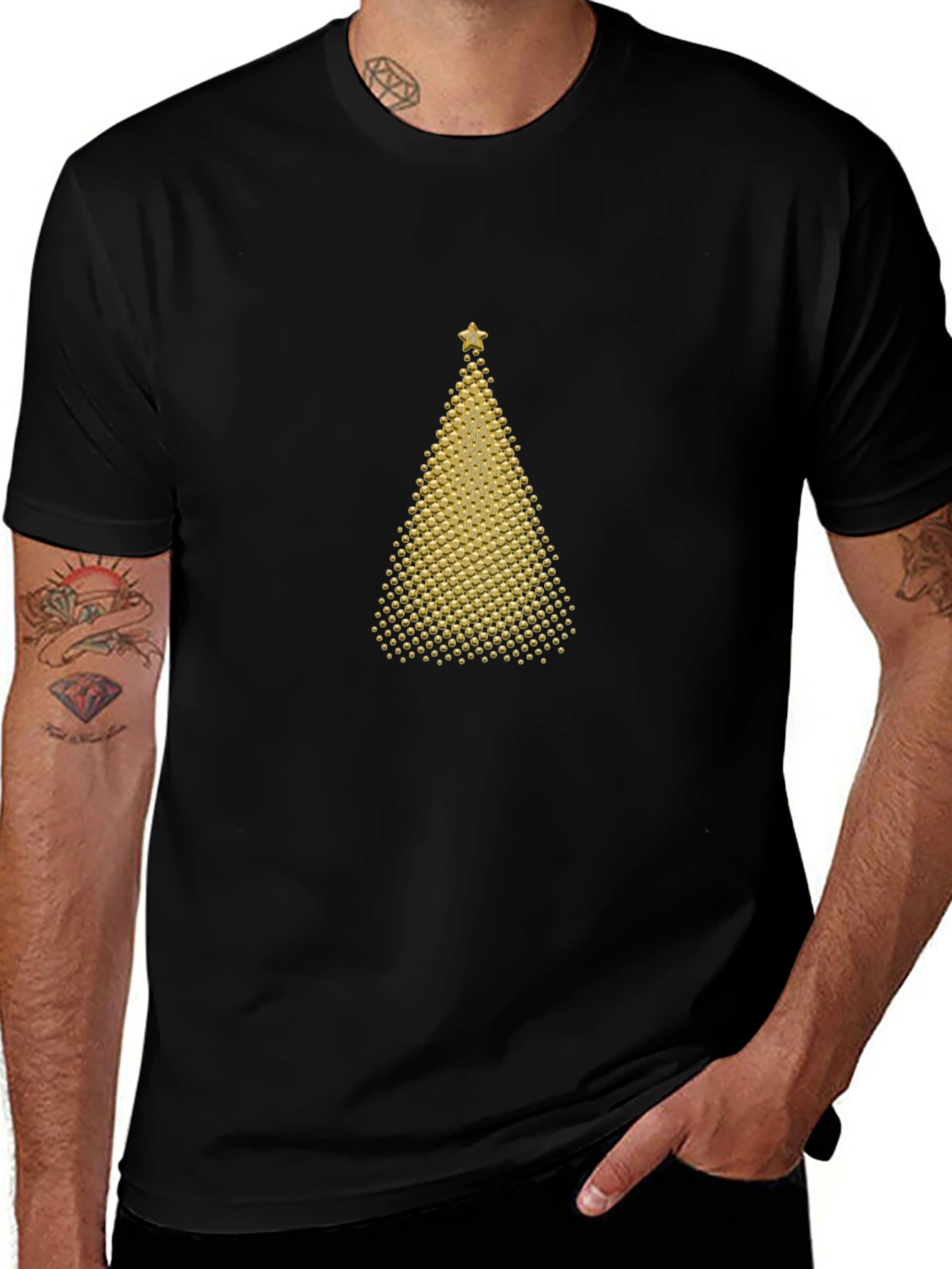Festive Christmas Tree Graphic Tee - Holiday Style