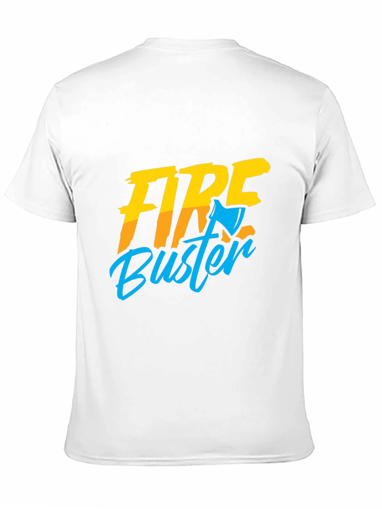 Fire Buster Graphic Tee - Black Cotton T-Shirt