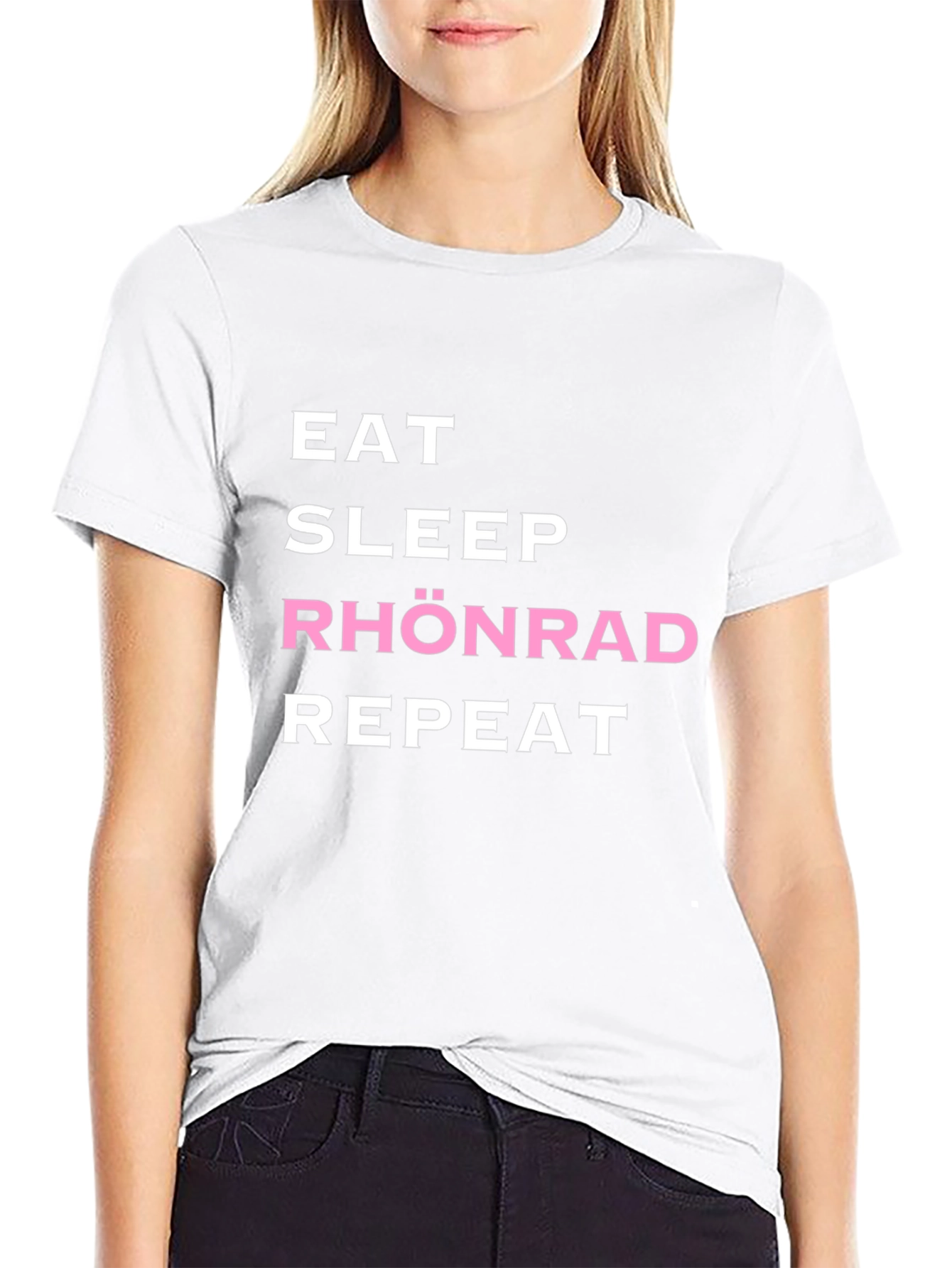 Eat Sleep Rhönrad Repeat Black T-Shirt
