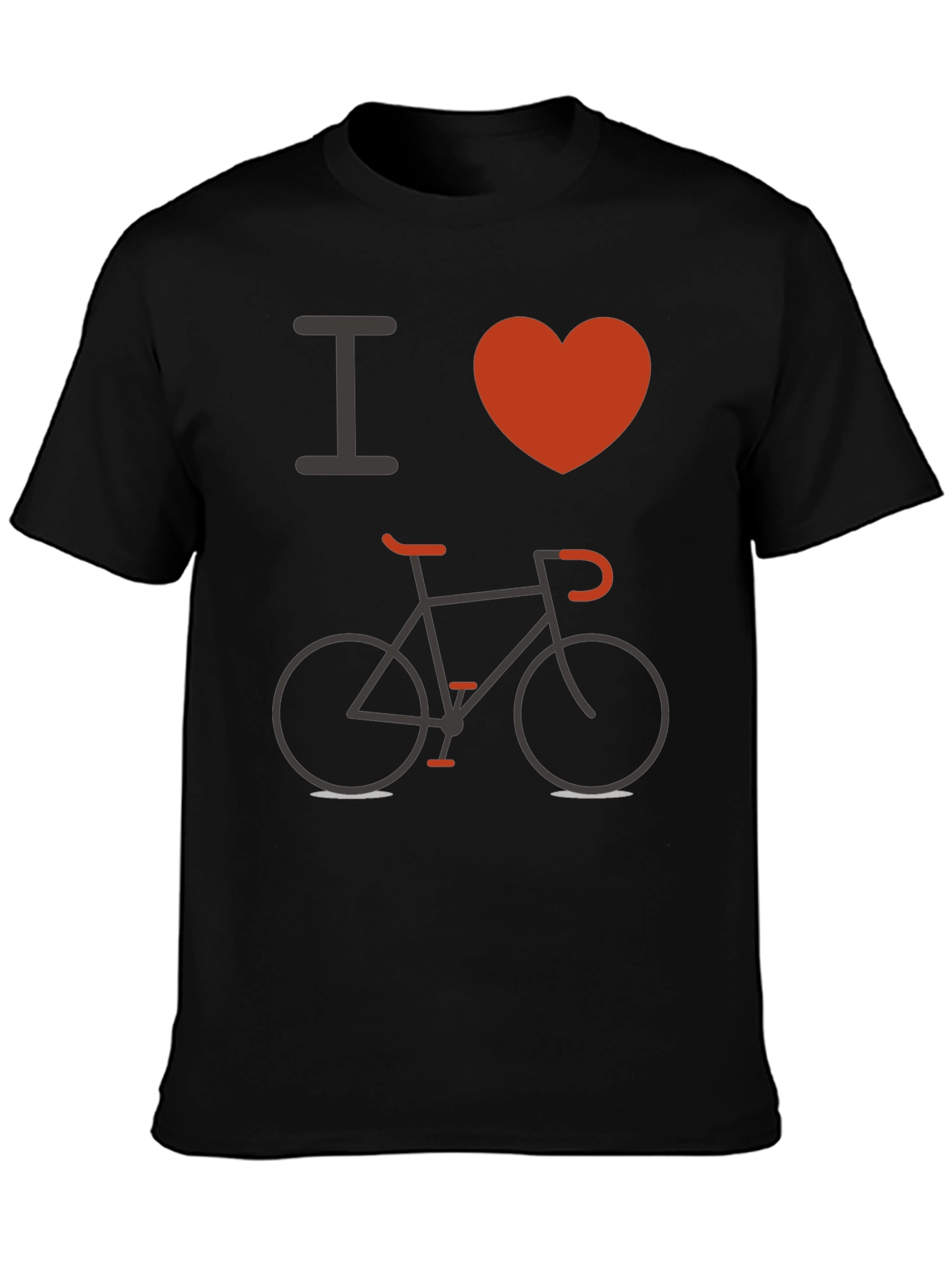 I Love Biking Black T-Shirt