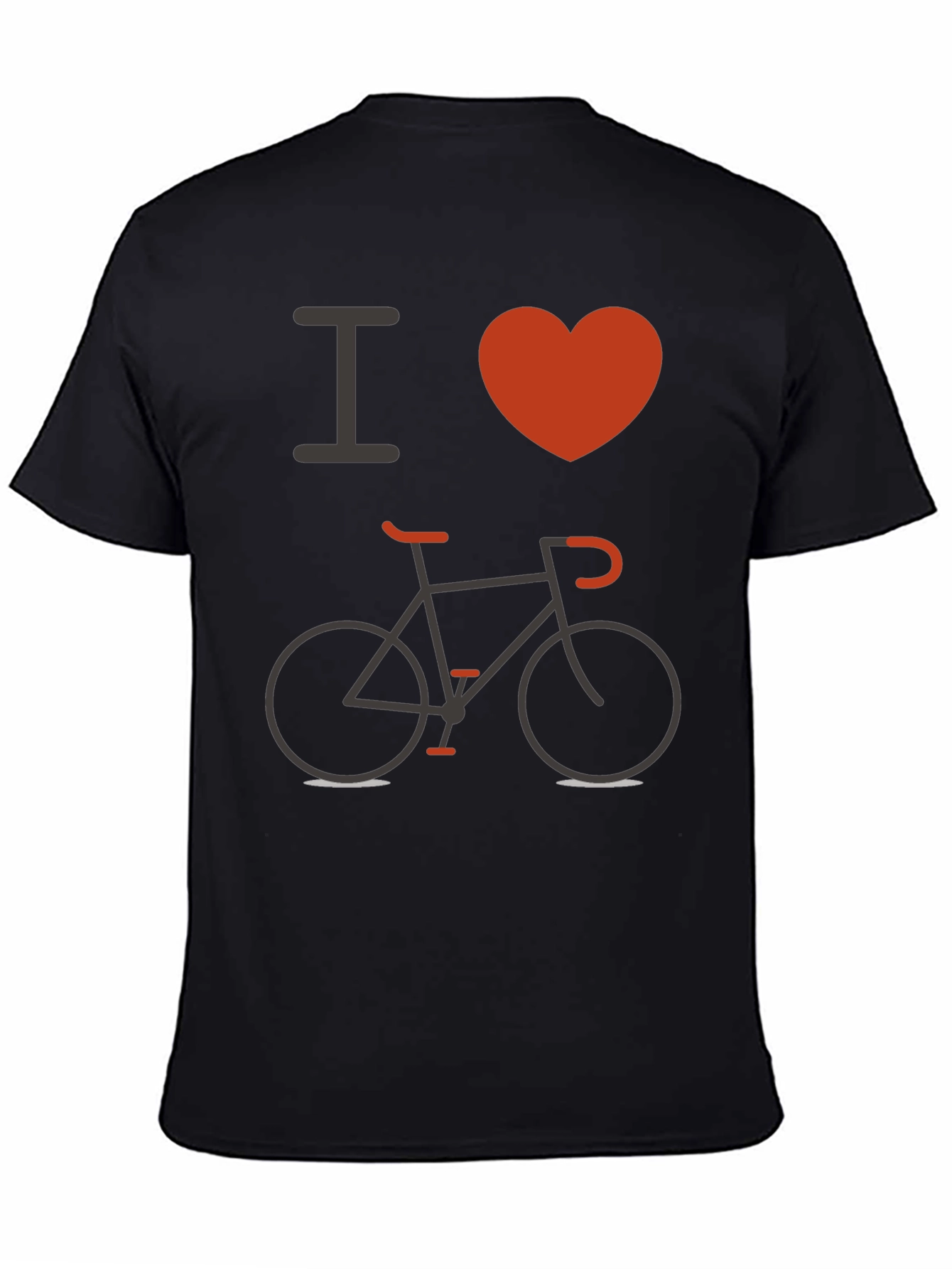 I Love Biking Black T-Shirt